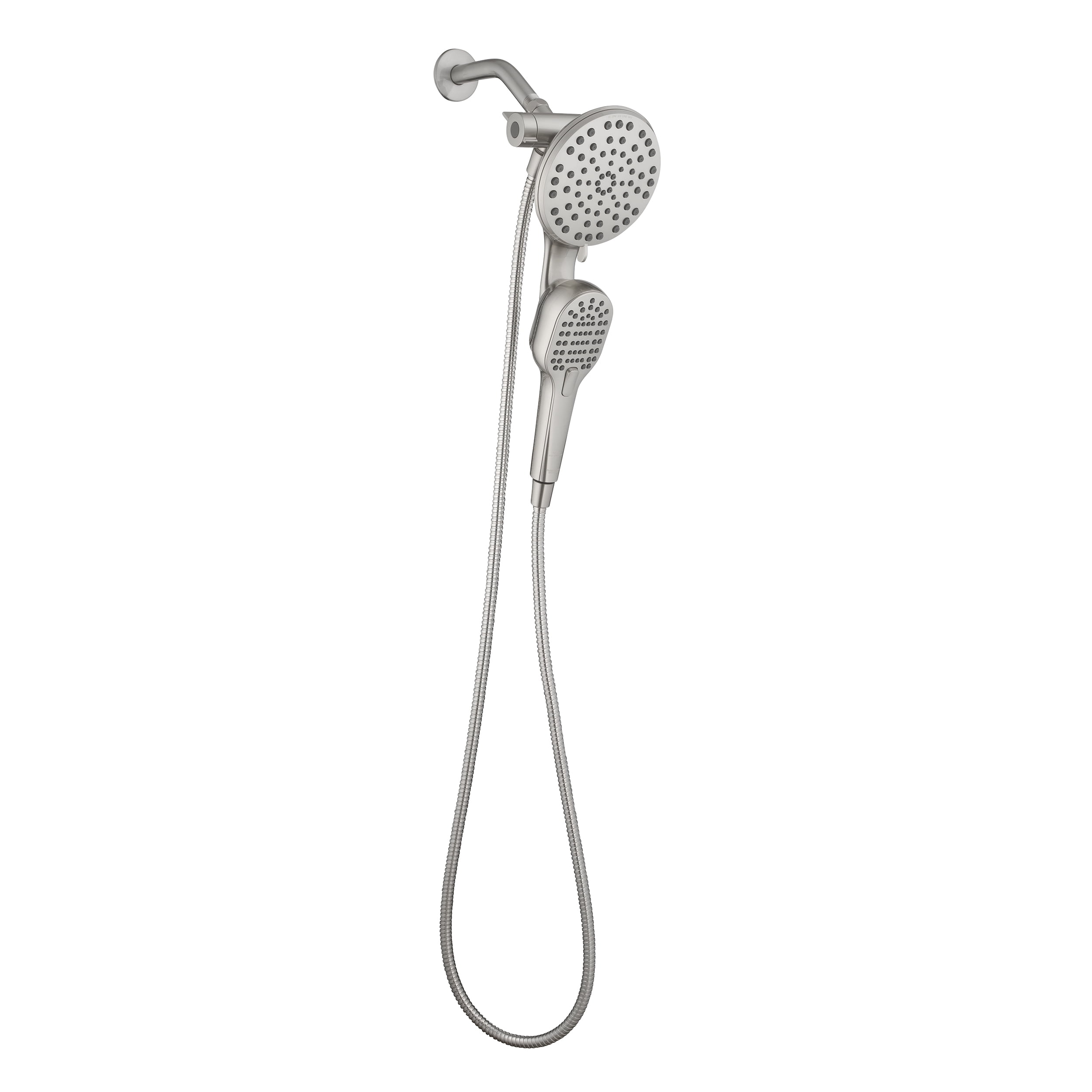 Better Homes & Gardens Magnetic Dual Showerhead Combo (Satin Nickel, 72 in Hose) a5esw
