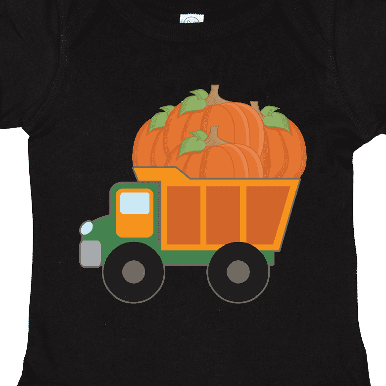 Inktastic Pumpkin Truck Thanksgiving Halloween Baby Bodysuit (Black, 6 Months) 33vr6