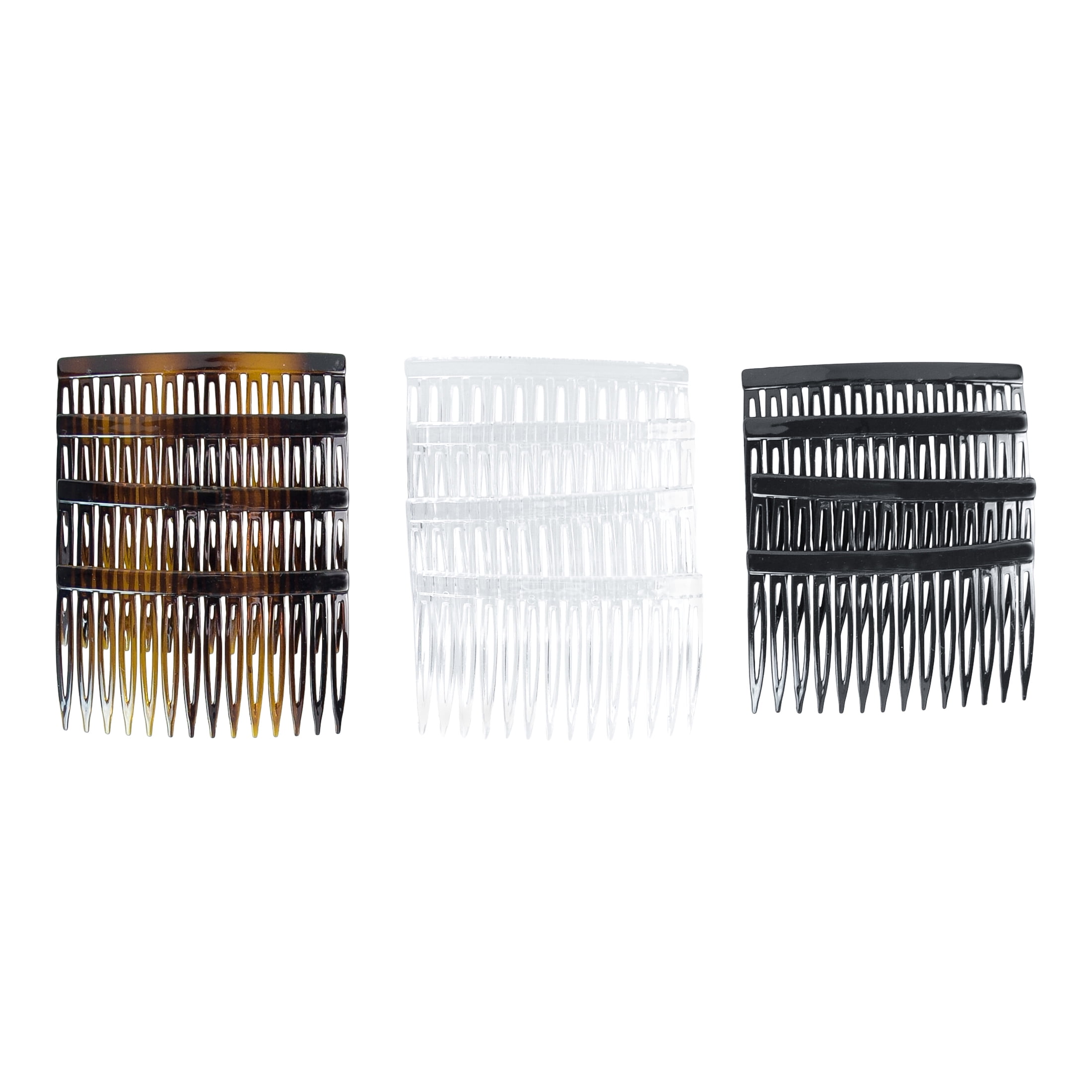 Scunci Plastic Side Hair Combs for Secure Updos and Styling (Multicolor, 12 Count) hemv8