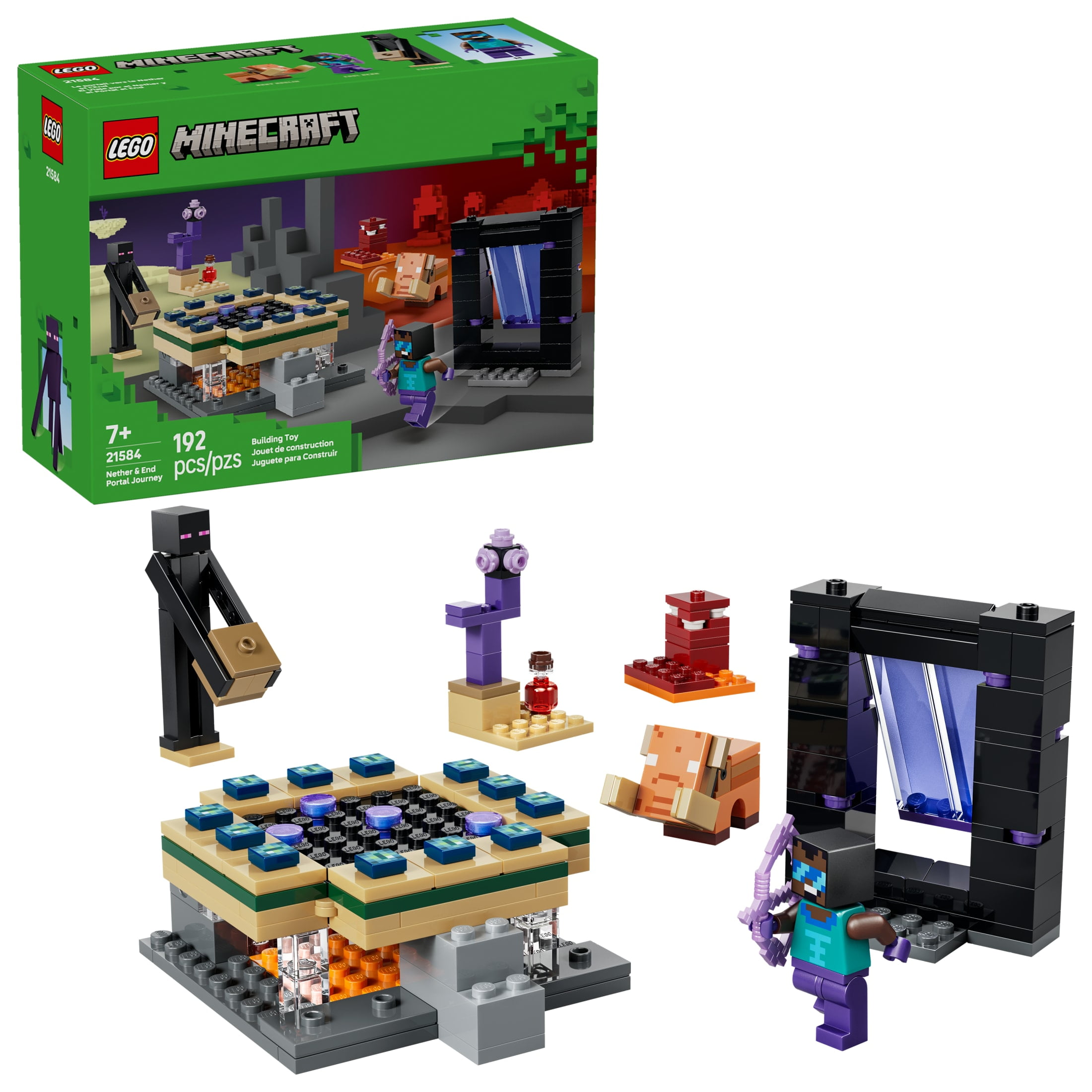 LEGO Minecraft Nether & End Portal Journey Building Set (192 Pieces) 894oa