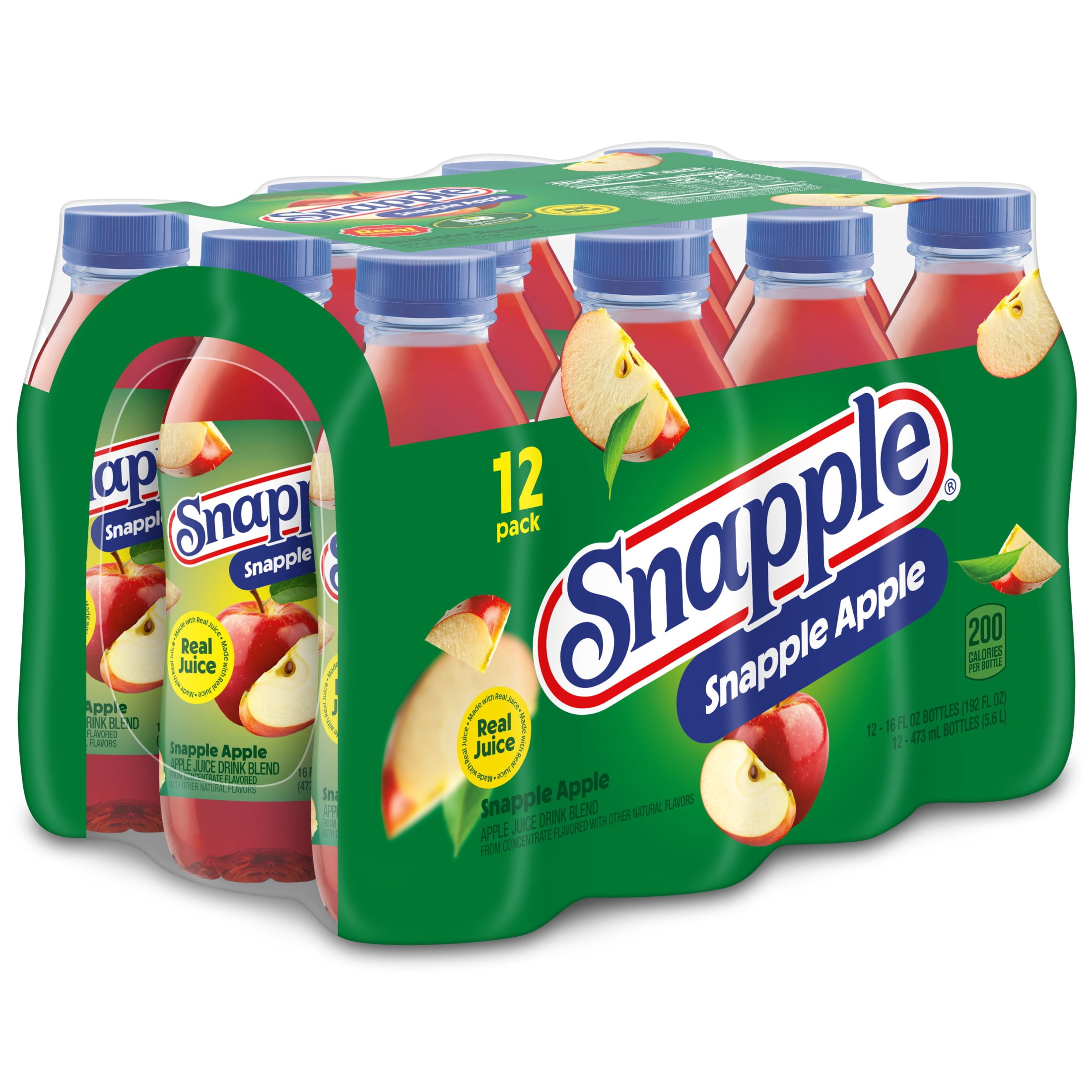 Snapple Apple Juice Drink, Refreshing Fruit Beverage (16 fl oz, 12 Pack) 8zo1y