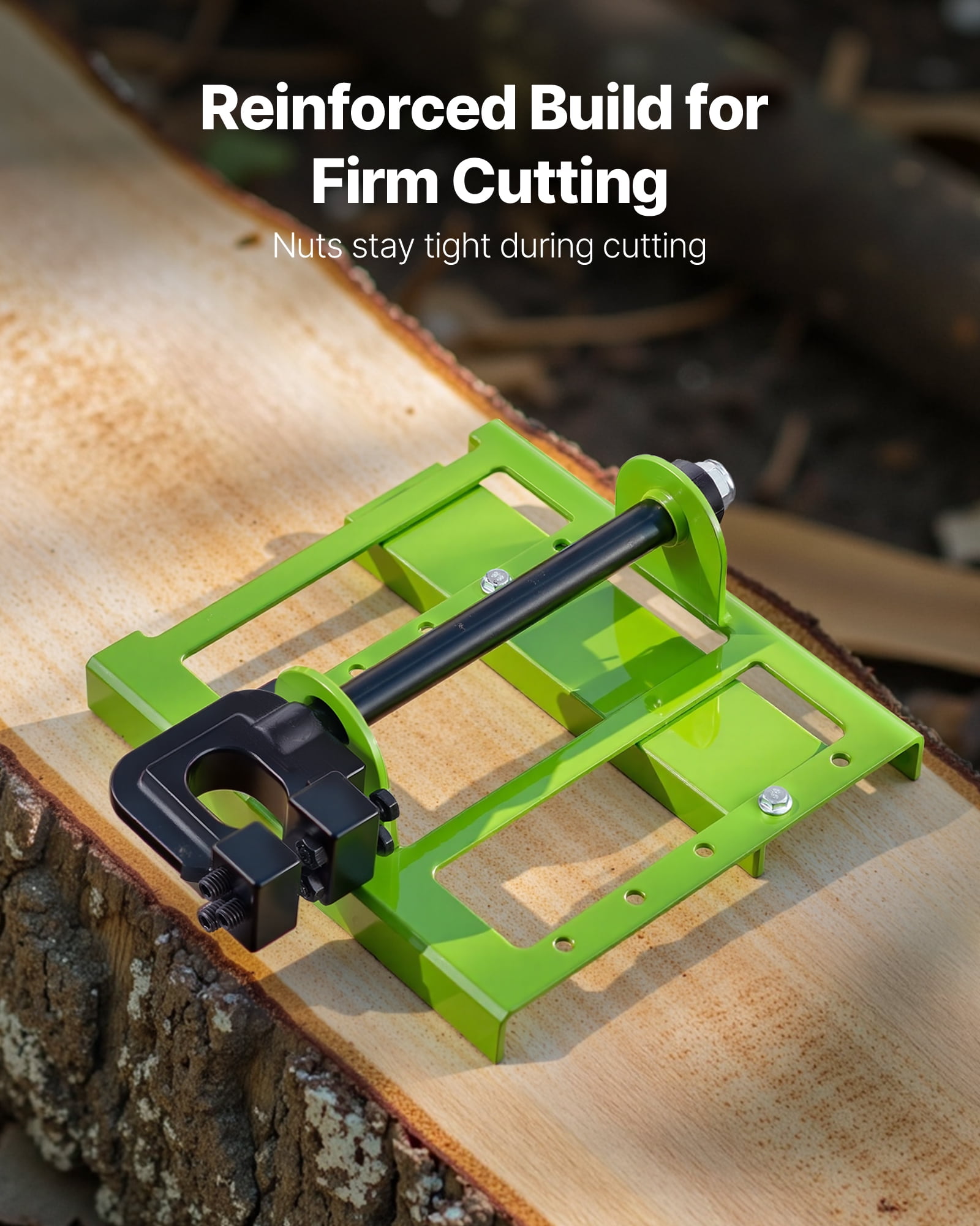 VEVOR Chainsaw Mill, Vertical Lumber Cutting Guide, Adjustable Timber Attachment for Woodworking (Green, 2-6 in Width) rq9tp