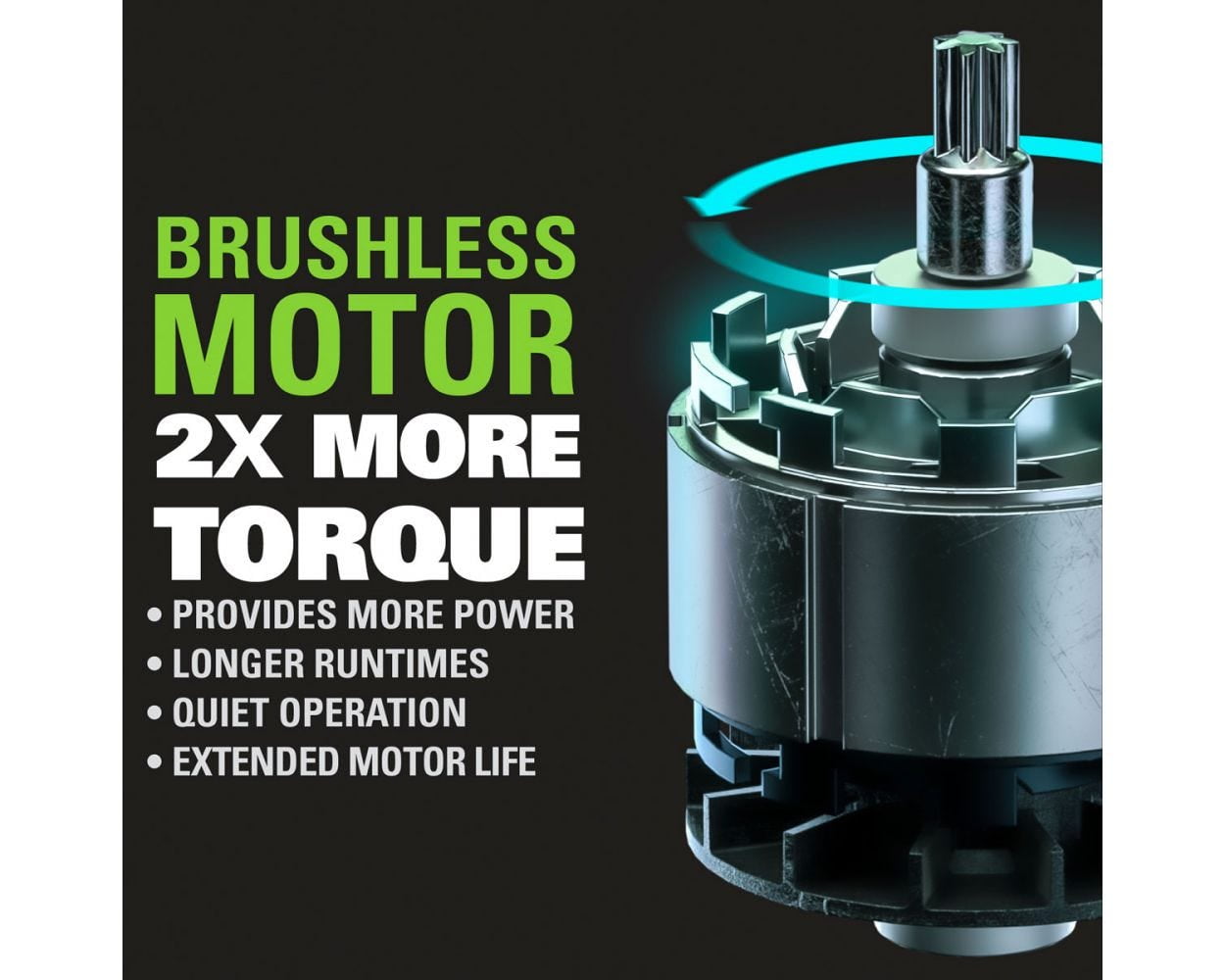 Greenworks 24V Brushless Cordless 1/4 in Impact Driver Set (Green, 2 Batteries & Charger) ton4l