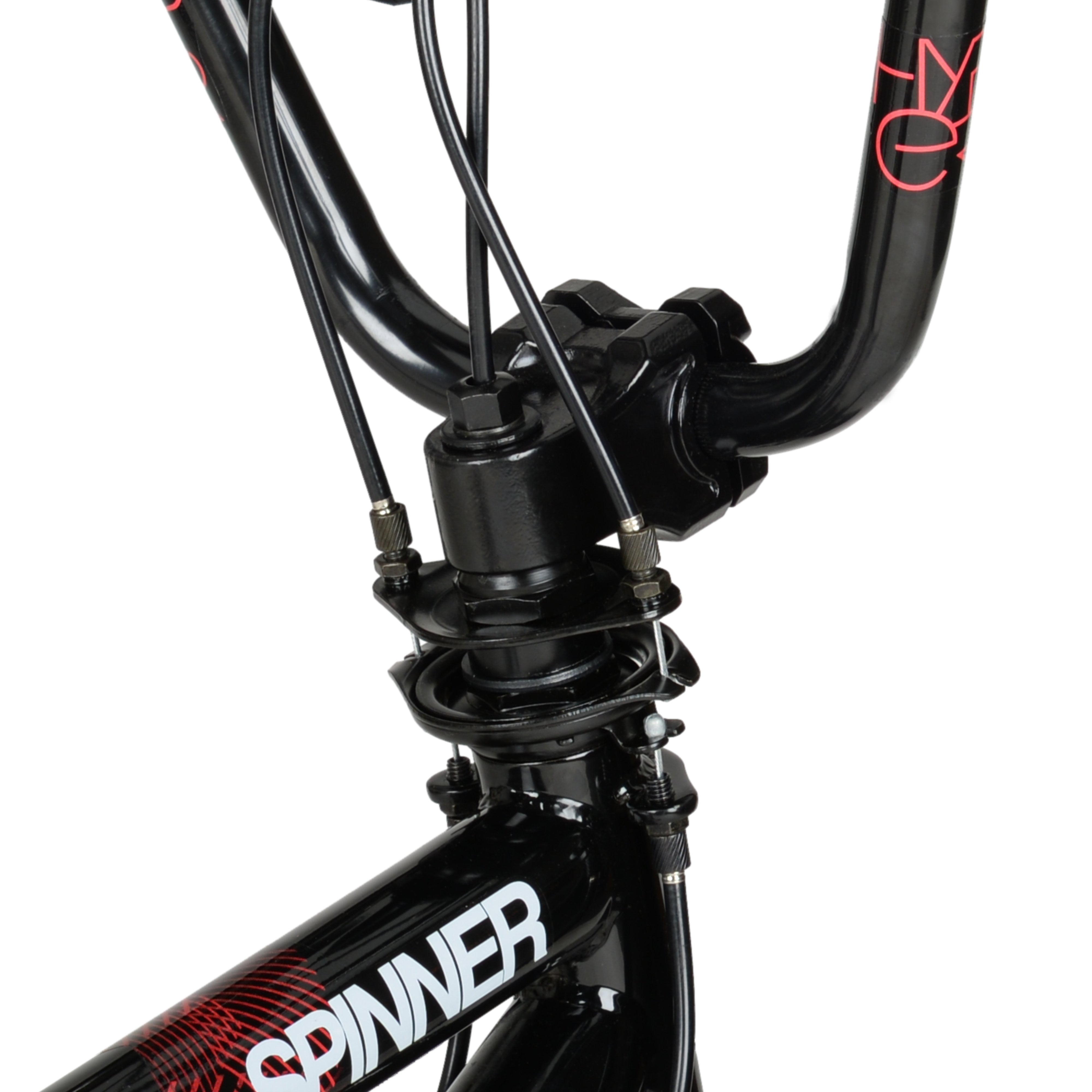 Hyper Bicycles 20 in Spinner BMX Bike, Durable Steel Frame with Pegs (Black, 20 in) 8985v