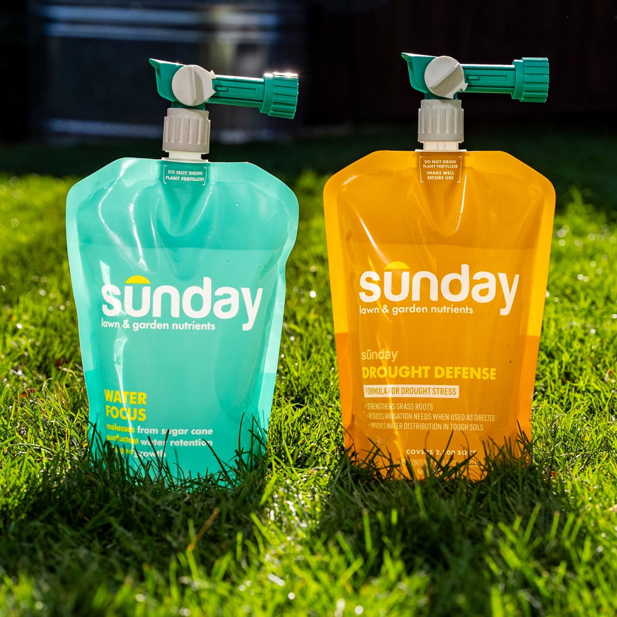 Sunday Drought Ready Lawn Kit, Soil Hydration & Grass Health Treatment (2 Pack, 84.6 fl oz) gokfv