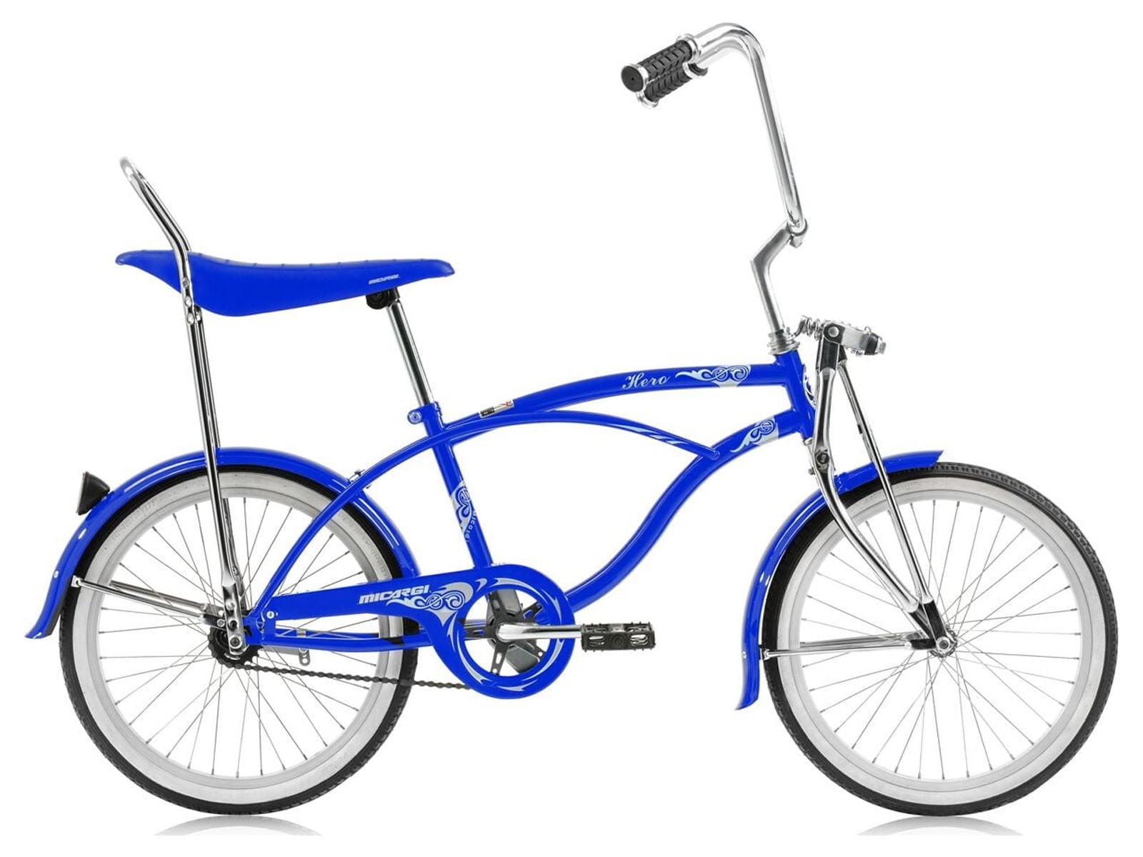 Wonder Wheels Beach Cruiser Lowrider Bicycle, Durable Steel Frame, Comfortable Ride (Blue, 20 in) ahp4m