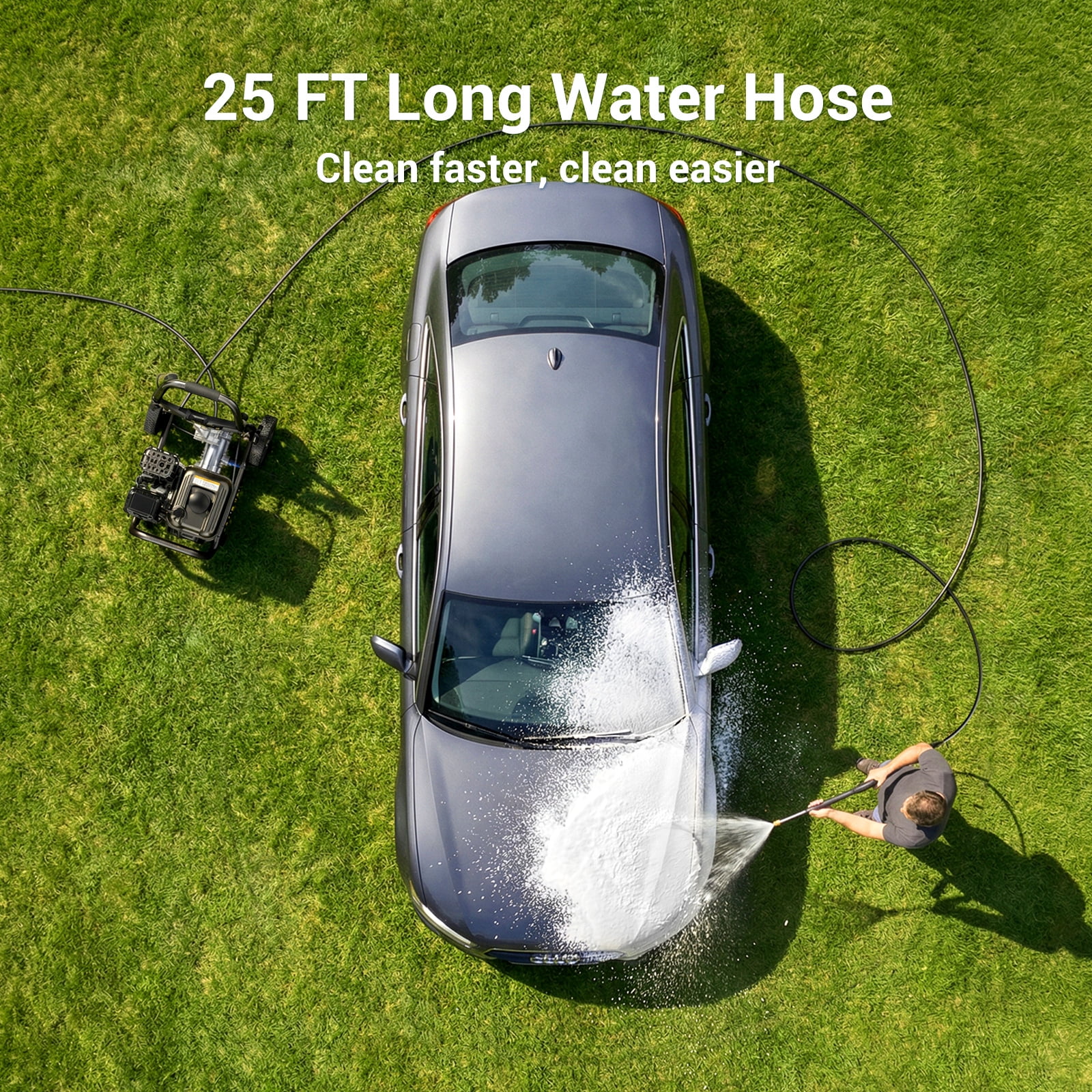 Efurden Gas Pressure Washer 3500 PSI 2.3 GPM with 209cc Engine (25 ft Hose, 4 Nozzles) mw1iy