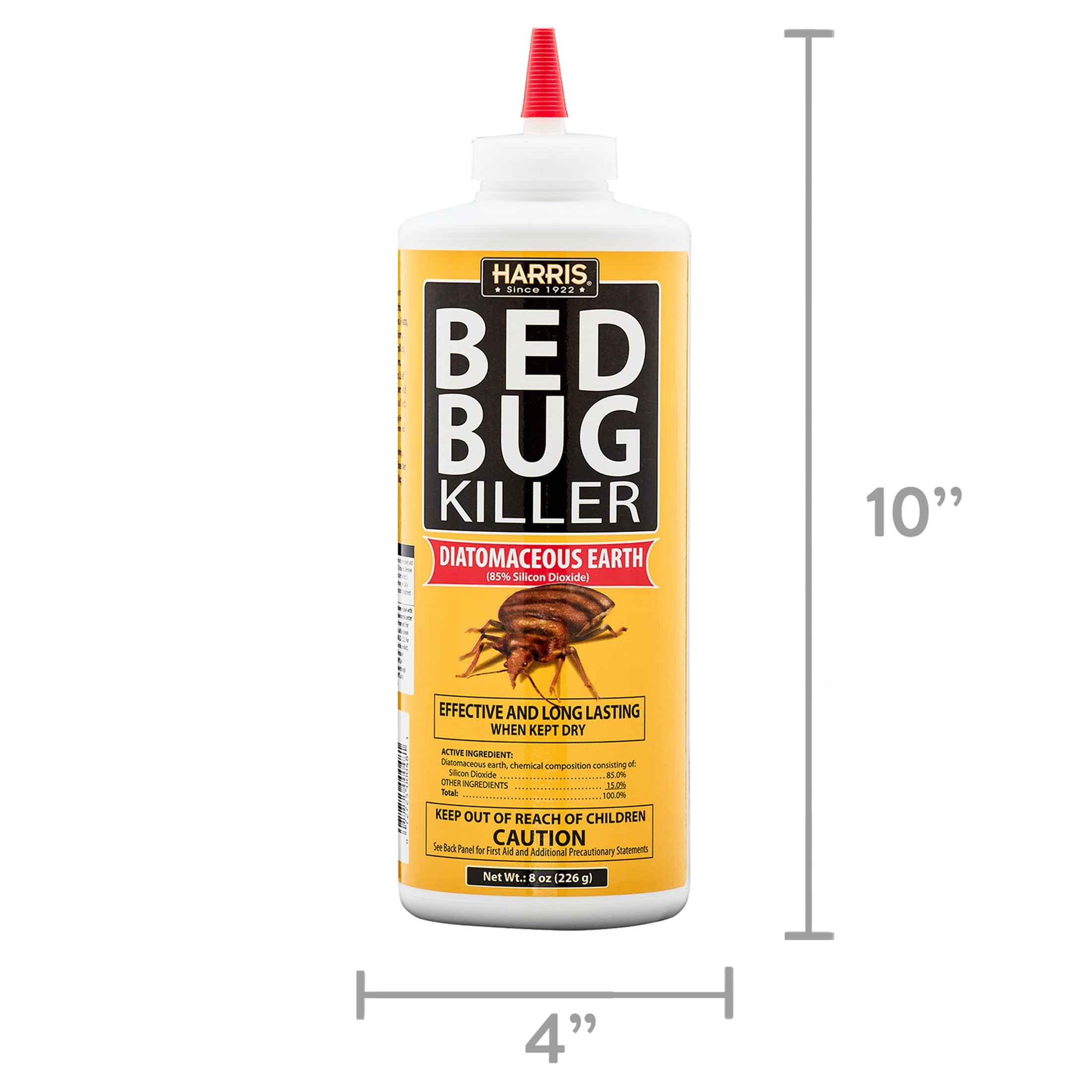Harris Bed Bug Killer Diatomaceous Earth Powder (White, 8 oz) e4oqs