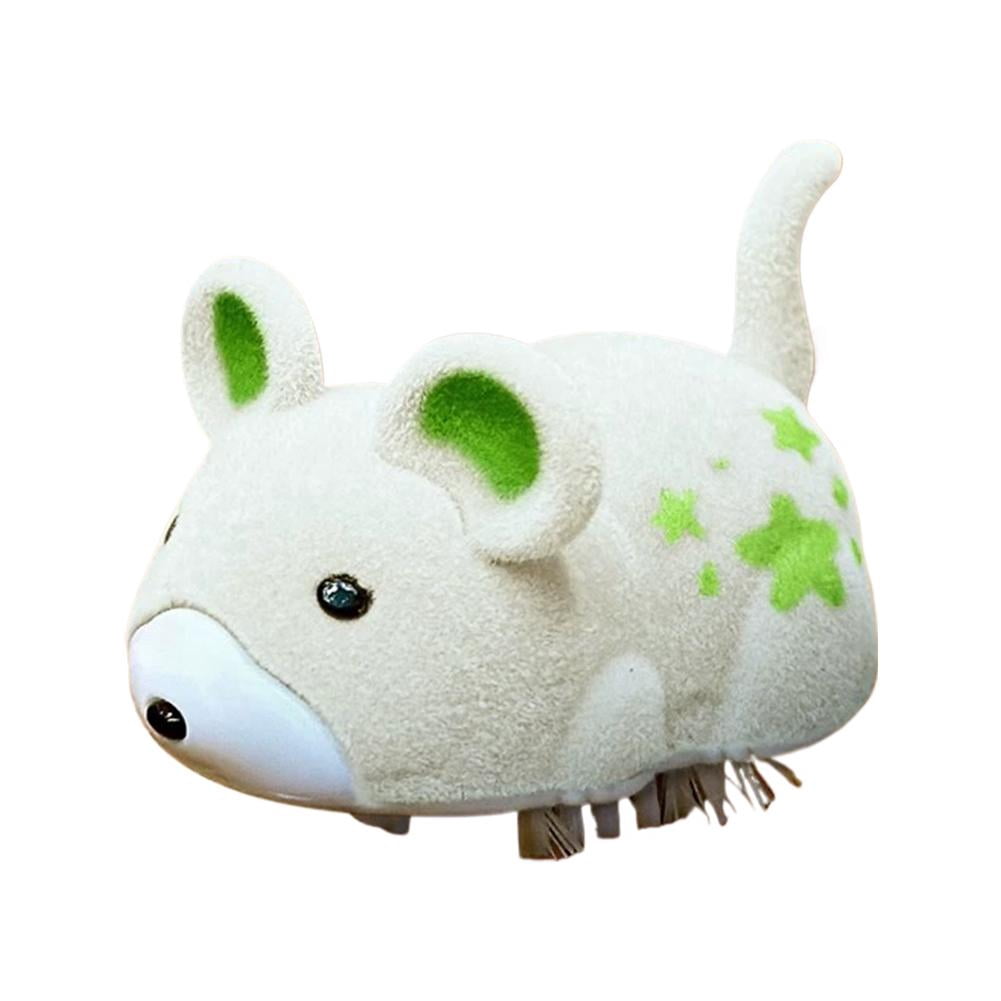 SharkTRUE Interactive Electric Cat Toy Mouse, Automatic Moving Kitten Toy with Furry Tail (Gray, 1.95 in x 1.56 in x 1.36 in) ndwli