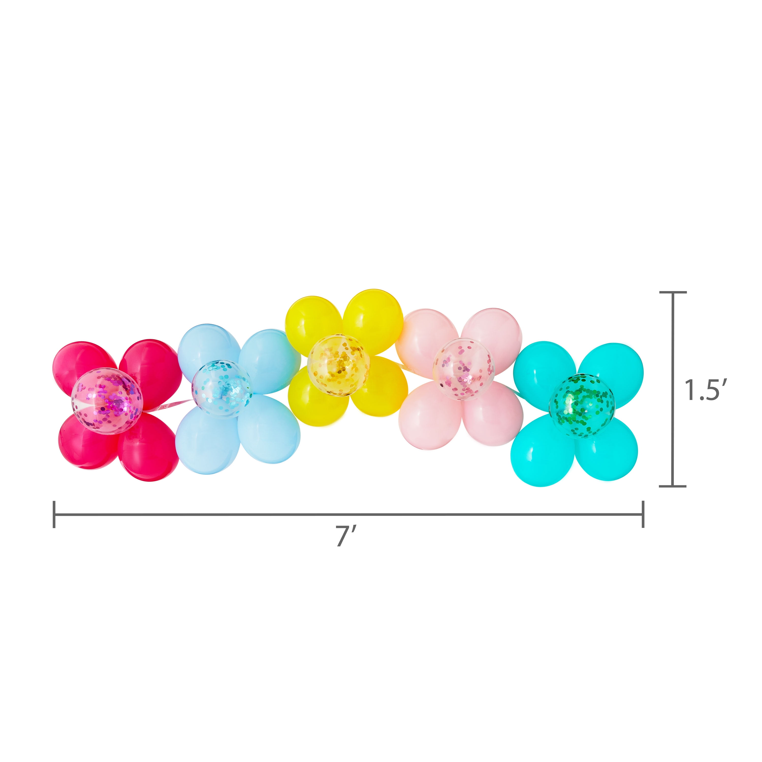 Way To Celebrate Flower Latex Balloon Garland Kit (Multicolor, 27 Pieces) voi3u
