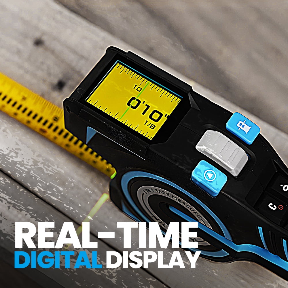 Mileseey DTX10 3-in-1 Digital Laser Tape Measure with Auto-Lock (Blue, 330 ft) ltyi6