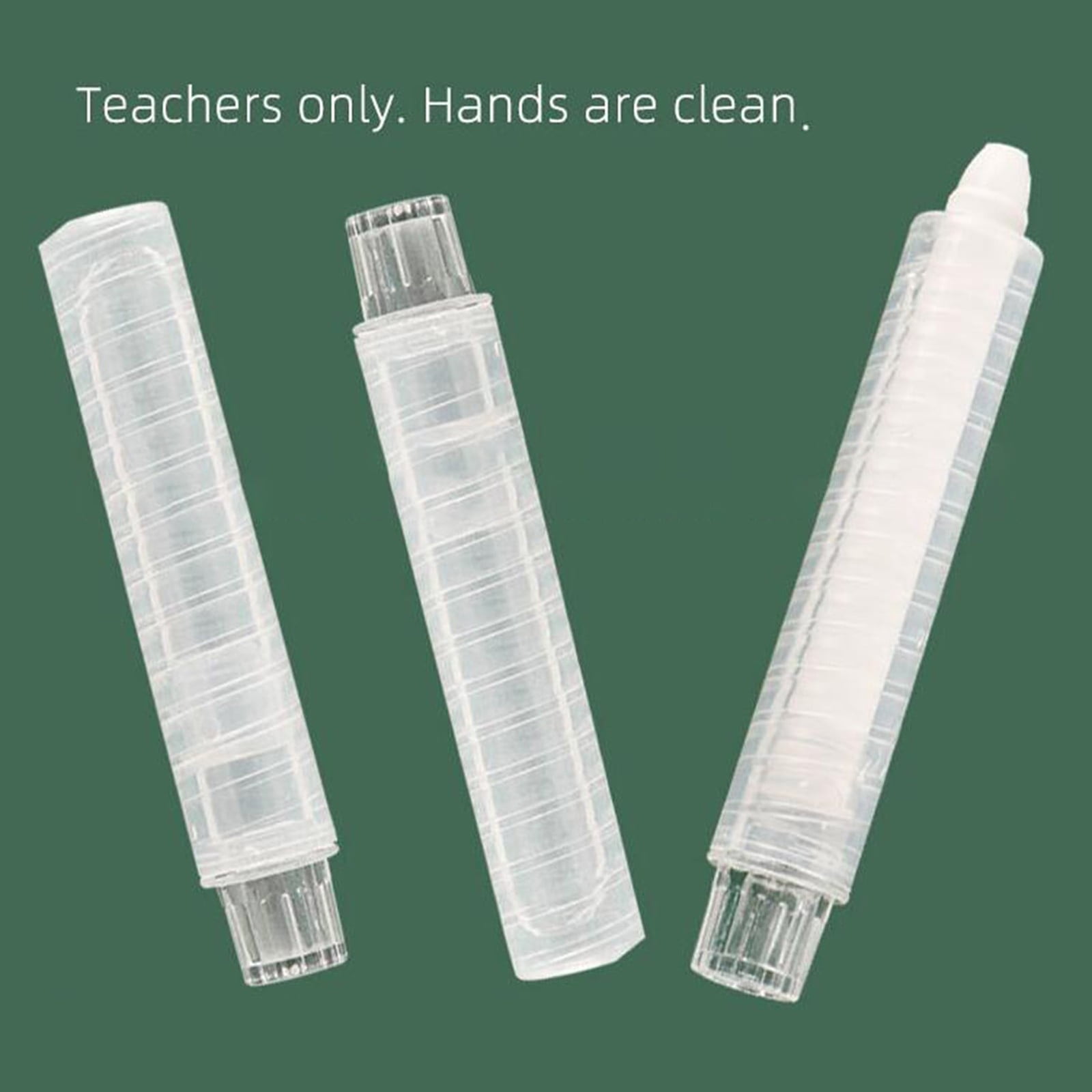 EJSYWBSS Adjustable Chalk Holder, Plastic Chalk Clip for Sidewalk and Workshop Marking (Clear, 3.54 x 0.59 in) 1xep1