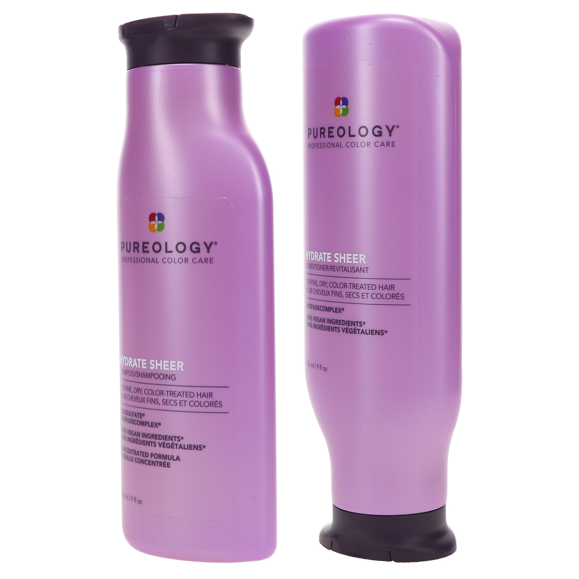 Pureology Hydrate Sheer Shampoo and Conditioner Set for Fine Color-Treated Hair (8.5 oz) cneyt