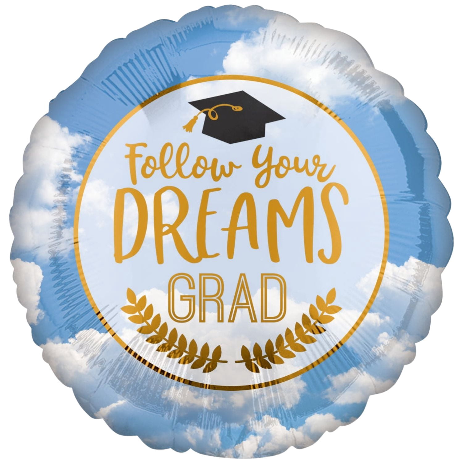 LoonBalloon Graduation Party Balloon Set (Blue, 18 in, 7 Piece) fjxlf