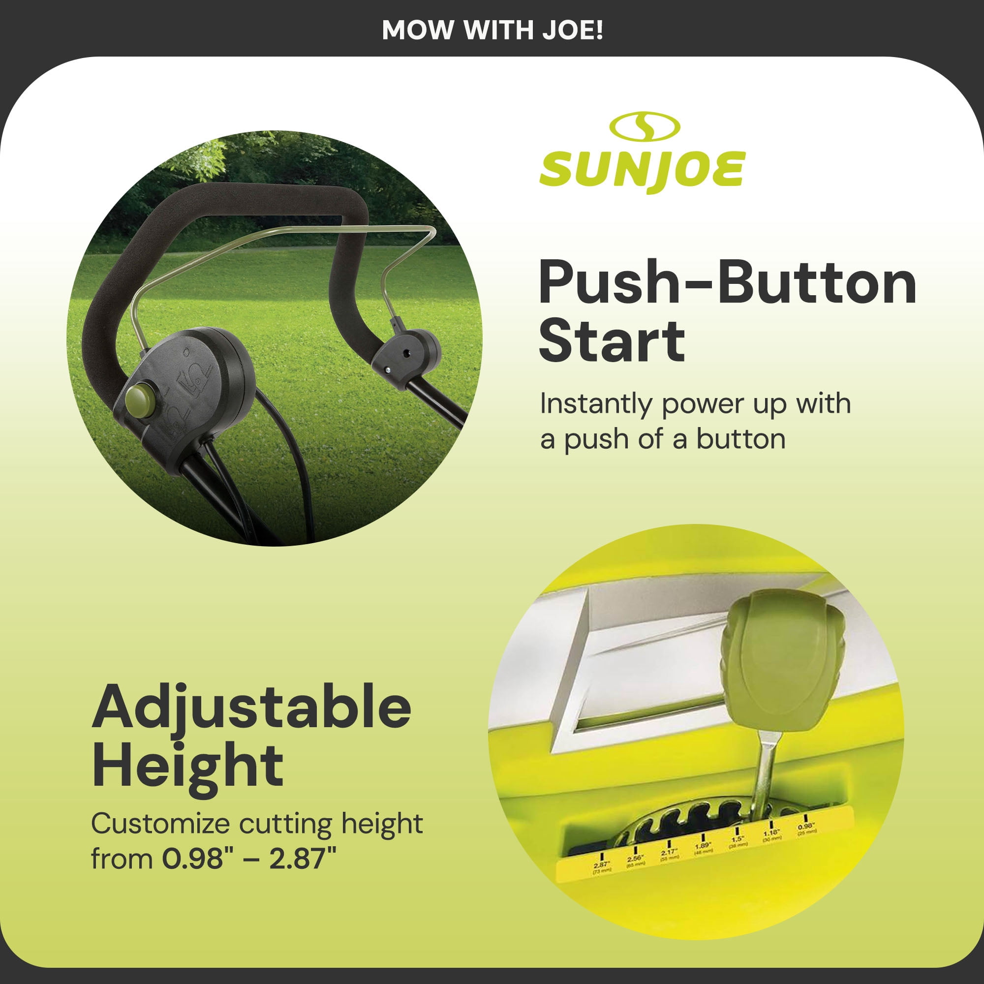 Sun Joe Electric Walk Behind Lawn Mower and Mulcher (Green, 17 in) ue9yu