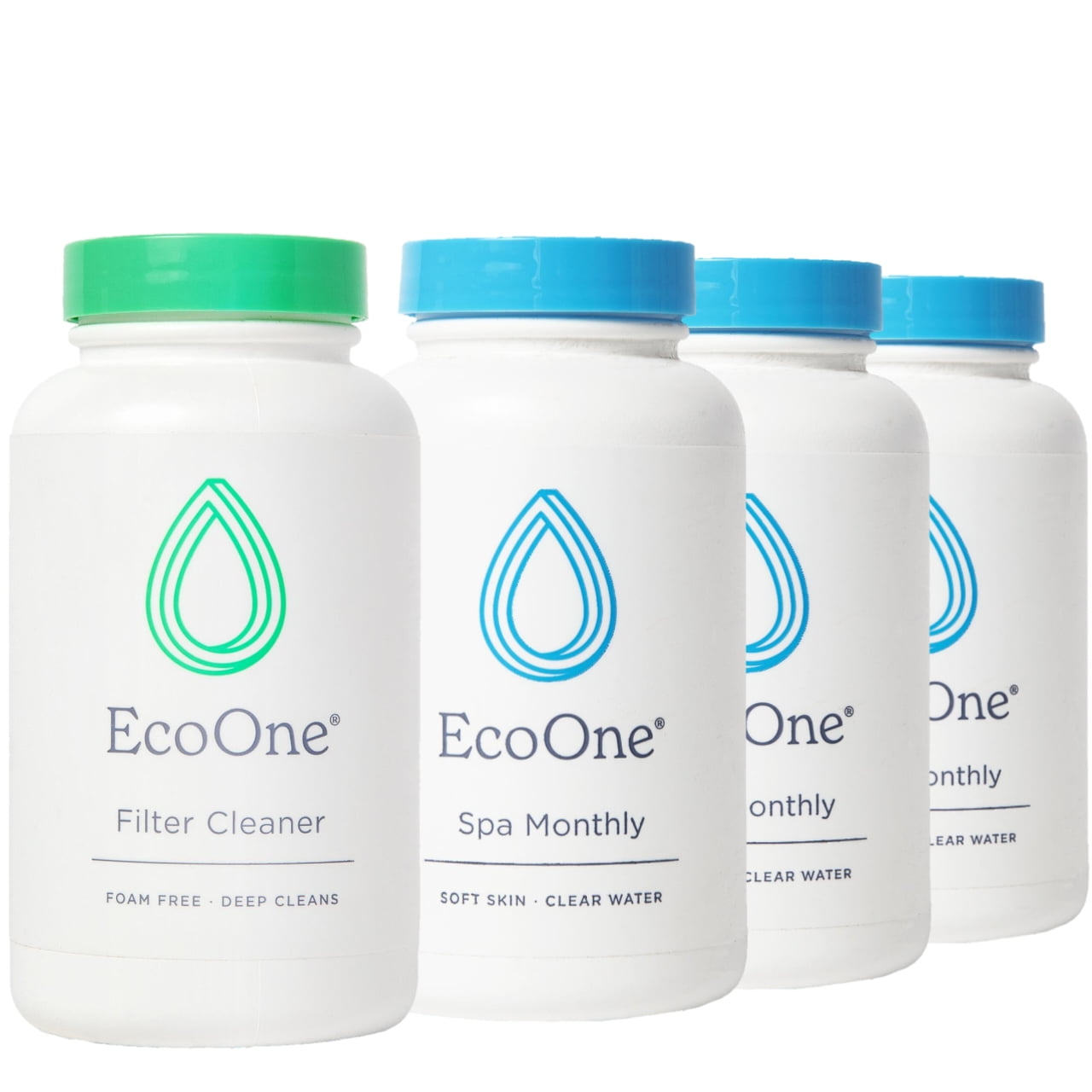 EcoOne Spa and Hot Tub Maintenance Basic Care Kit (3 Month Supply, 32 fl oz Total) rx7tl