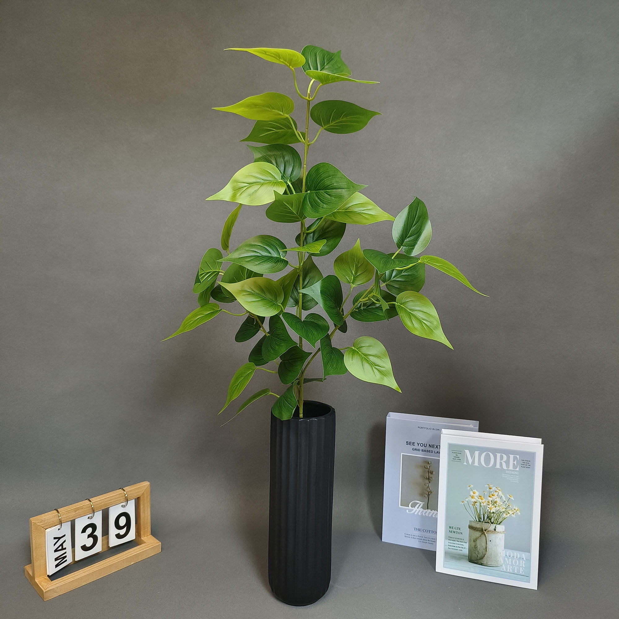 Mainstays Artificial Pothos Greenery Stem for Floral Arrangements and Home Decor (Green, 31 in) lhjzk