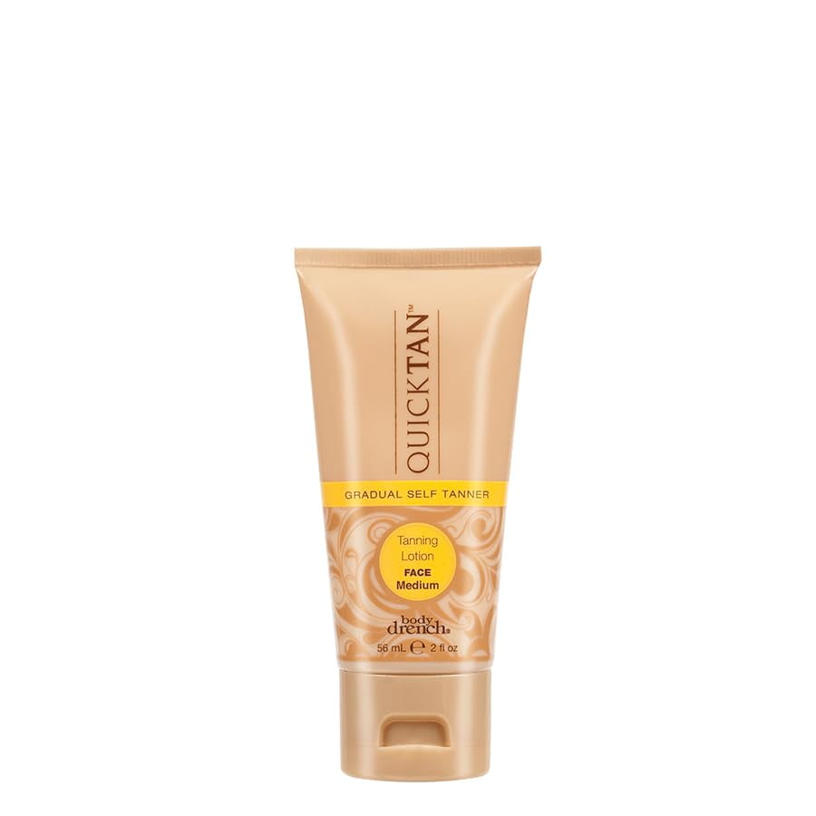Body Drench Quick Tan Gradual Tanning Lotion, Sunless Bronzer for Streak-Free Glow (Medium, 8 fl oz) c31ke