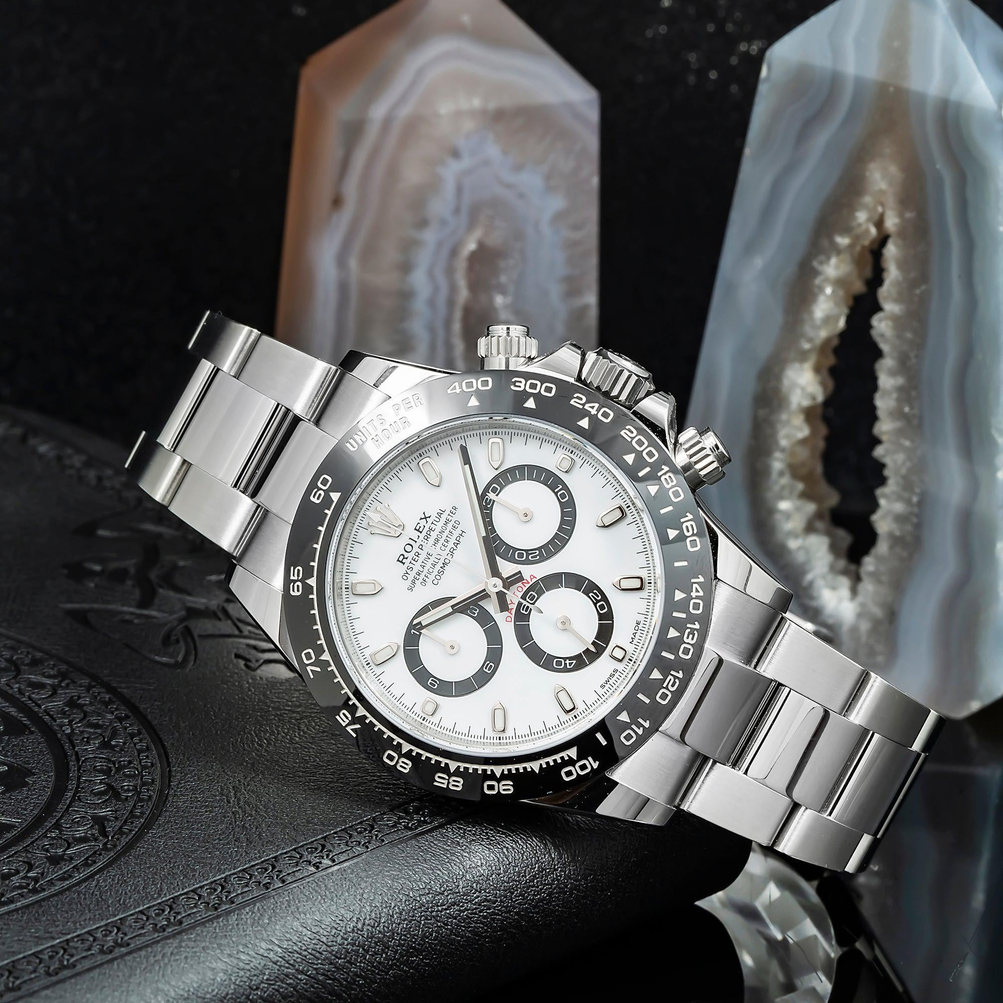 Rolex Cosmograph Daytona 40mm Stainless Steel Watch (White Dial, 40mm) 59iqd