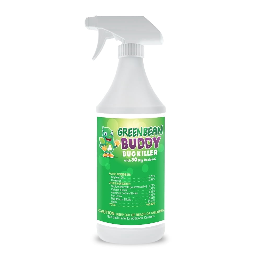 Green Bean Buddy Bed Bug, Flea, Tick, and Roach Killer Spray (Green, 32 oz) w2pmf