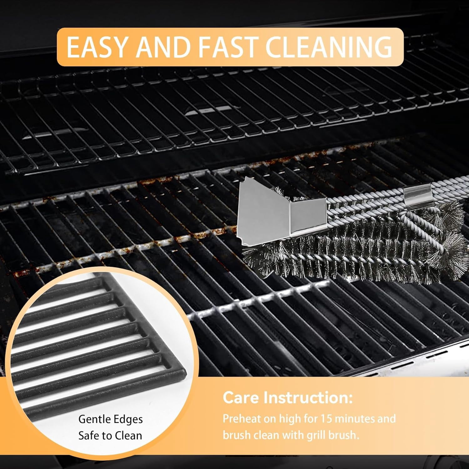 Weber Spirit 200 Series Replacement Grill Grates Heavy-Duty Cast Iron (17.5 in x 20.4 in, 2-Pack) pw6el