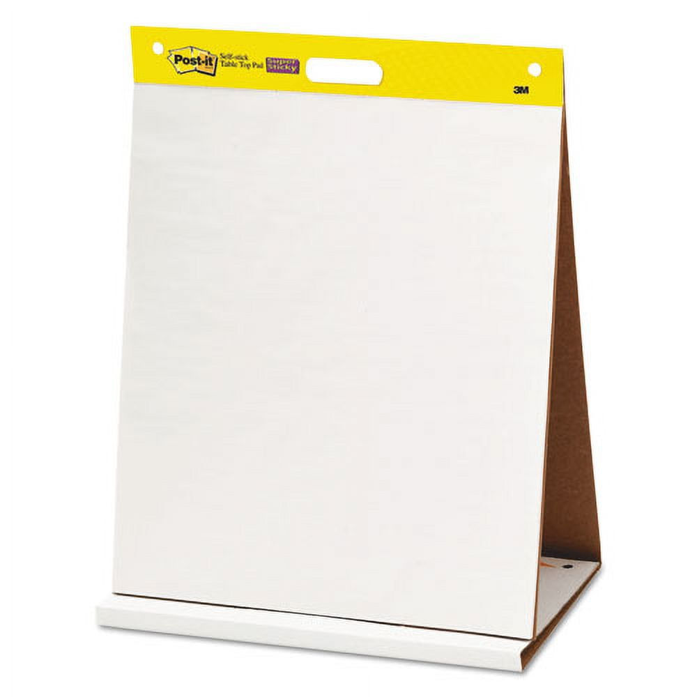 Post-it Self-Stick Tabletop Easel Pad, Unruled, Bleed-Resistant White Sheets (20 in x 23 in, 5 Pack) nu2gb