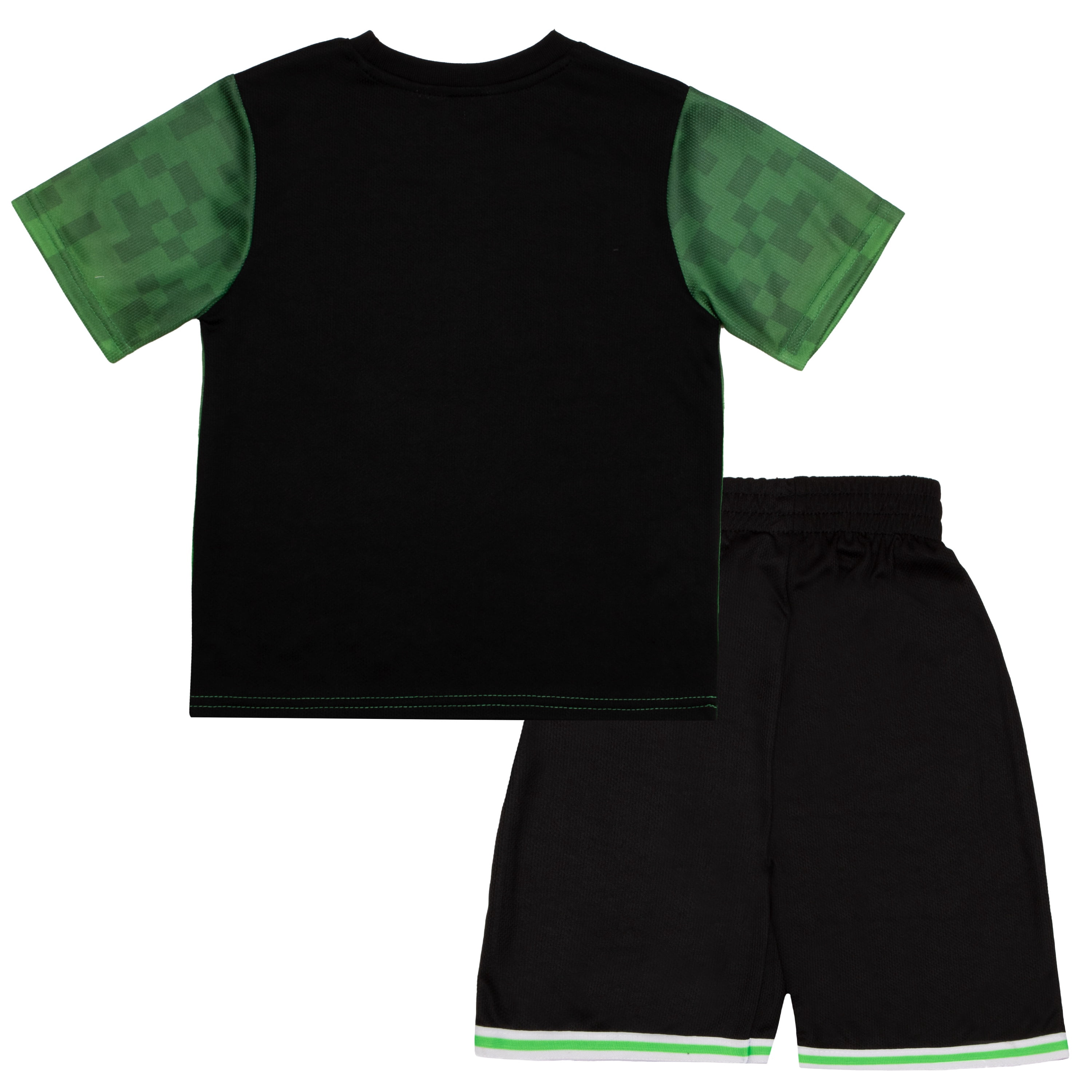 Minecraft Boys Creeper Athletic T-Shirt and Shorts 2-Piece Set (Green, Size 7-8) rznw3