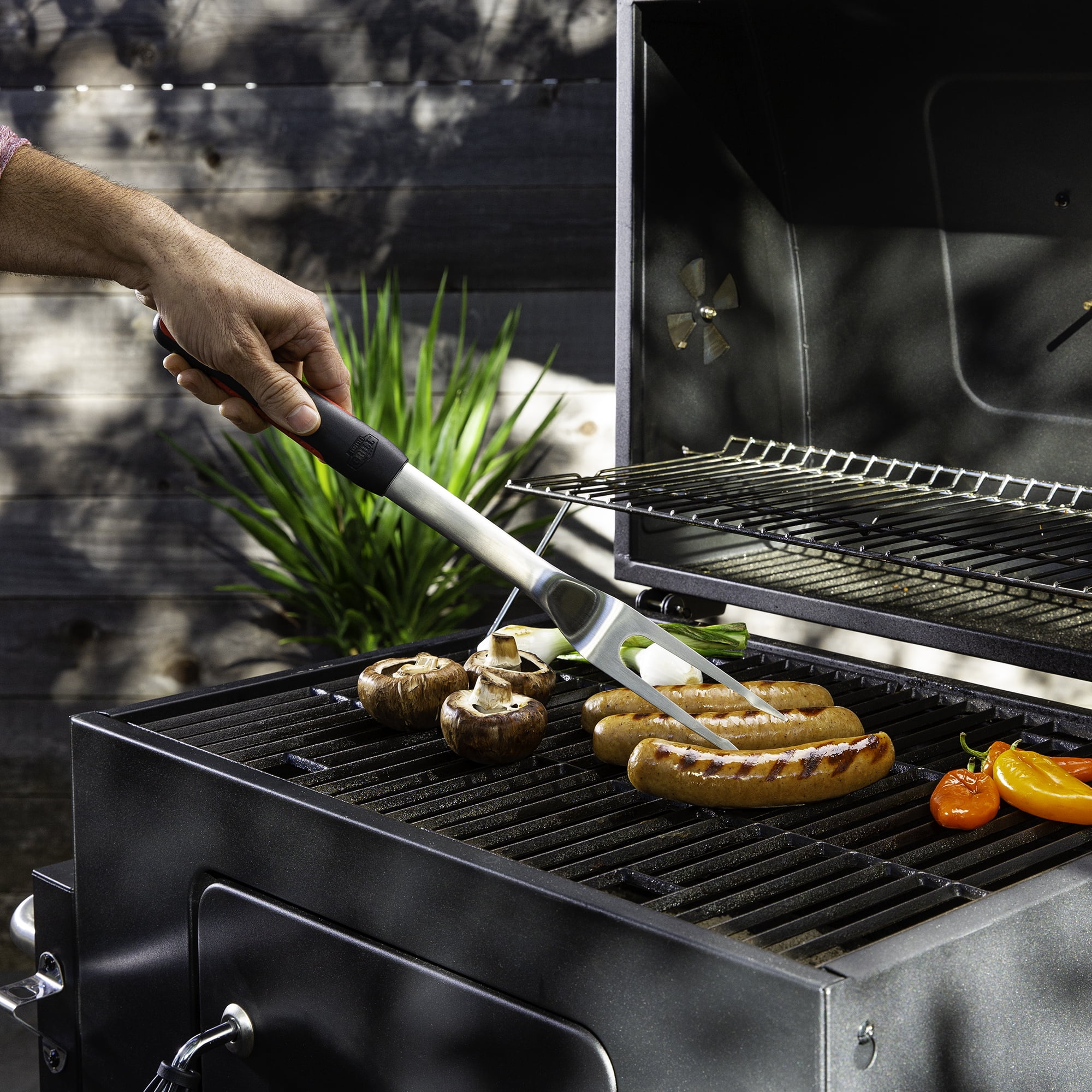 Expert Grill BBQ Grilling Tool Set, Stainless Steel Grill Accessories with Soft-Grip Handles (Black, 3 Piece Set) en0aa