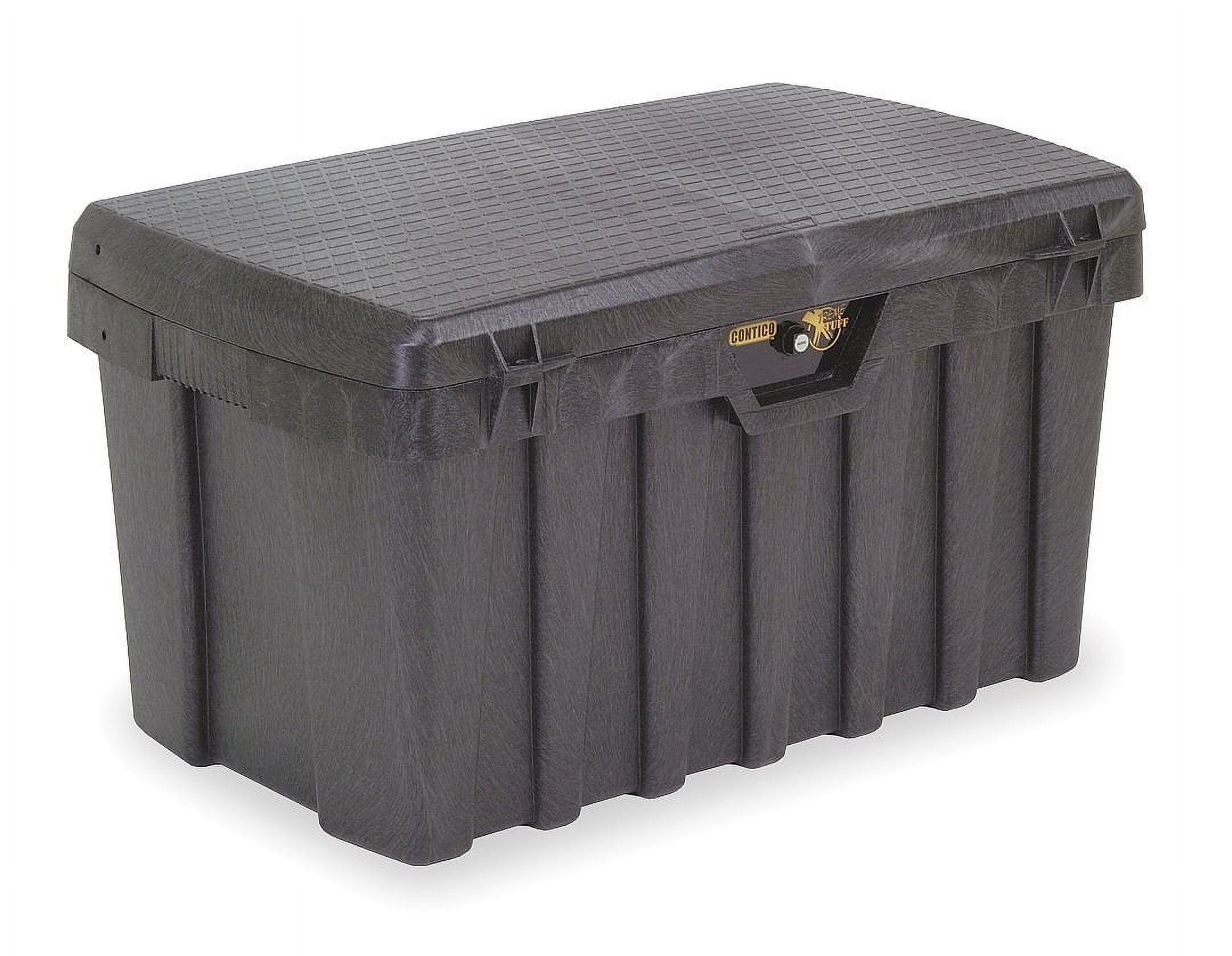 Contico Portable Tool Box Heavy-Duty Storage Organizer (Black, 37 in) xu1ij