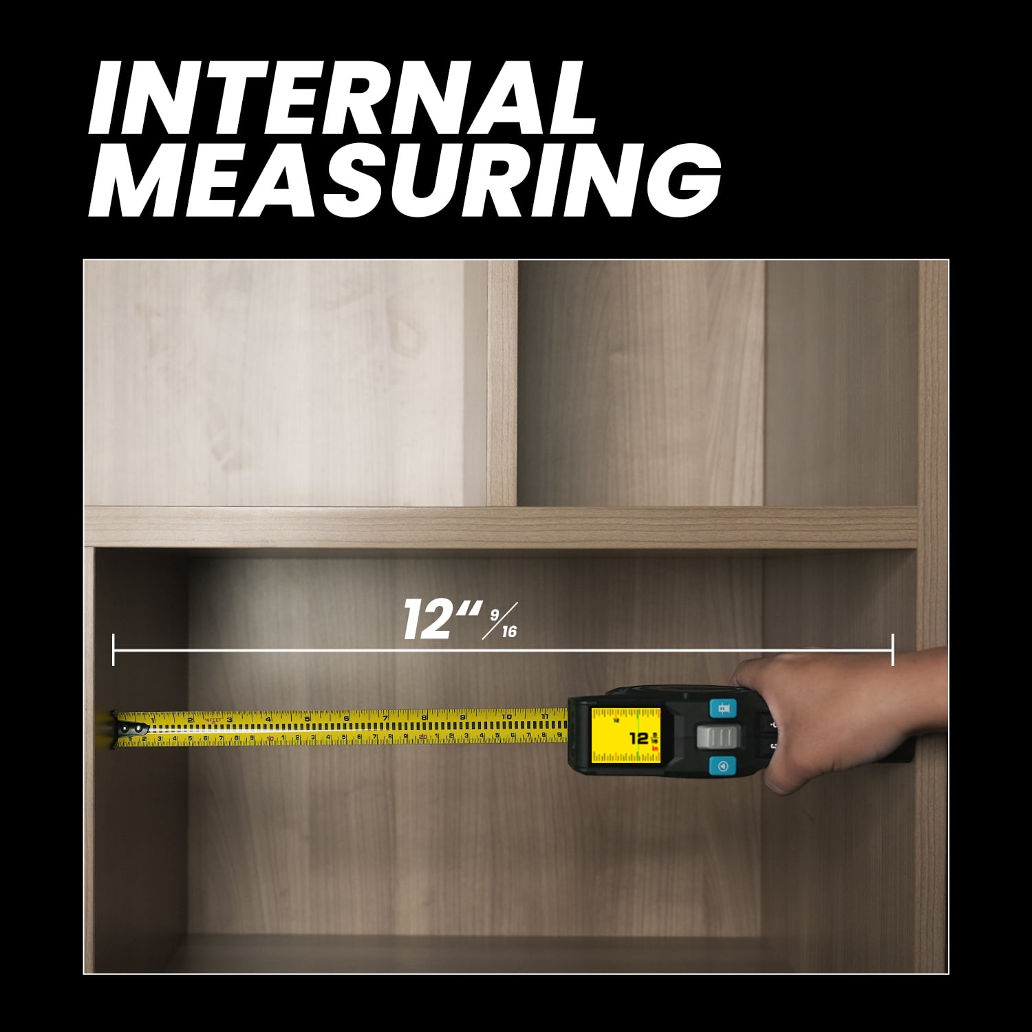 Mileseey DTX10 3-in-1 Digital Laser Tape Measure with Auto-Lock (Blue, 330 ft) ltyi6