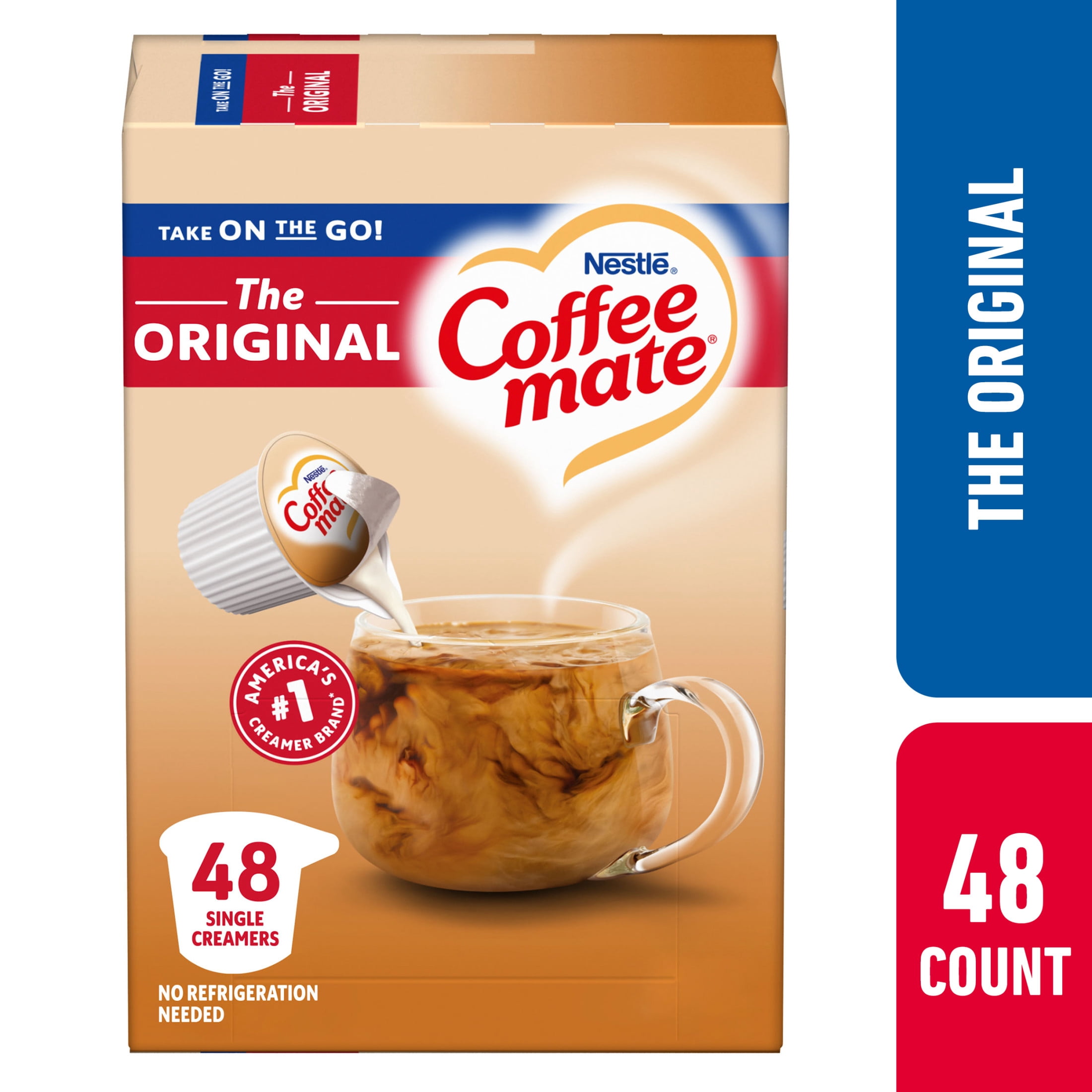 Coffee mate The Original Liquid Coffee Creamer Singles (Original, 48 Count) 7jlbs