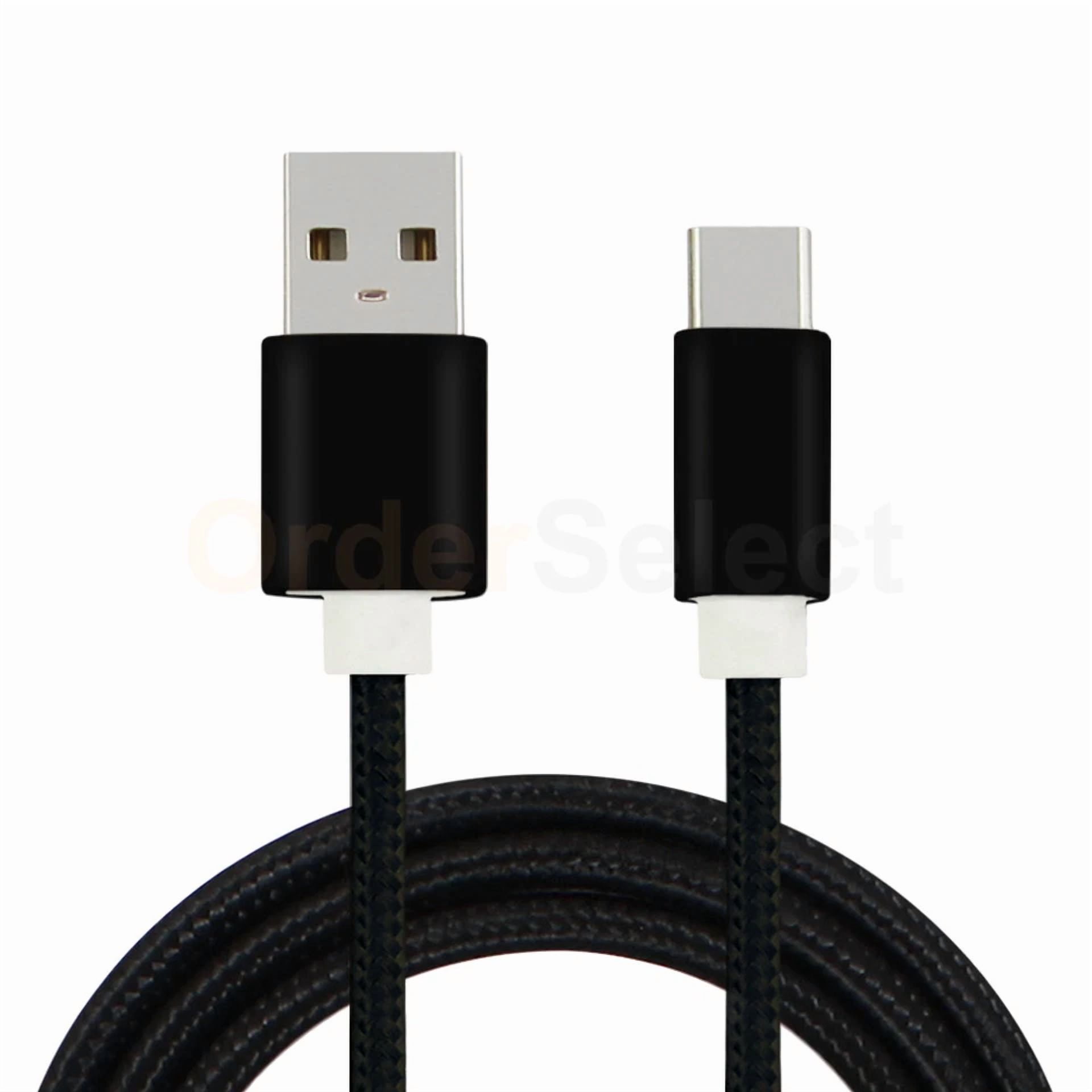 Knack USB-C Braided Charging Cable for Motorola Moto Z Play Droid (2-Pack, 6 ft) lucro