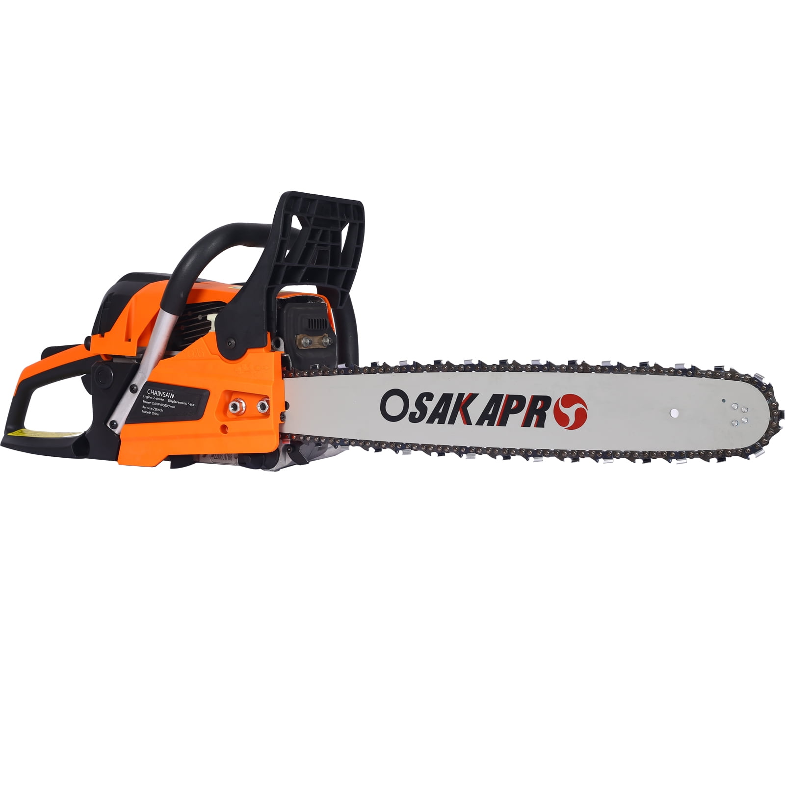 Seizeen Gas Chainsaw, 52cc 2.6HP Gasoline Powered Tree Pruning Saw with 20 in Bar (Orange, 20 in) 29wqt