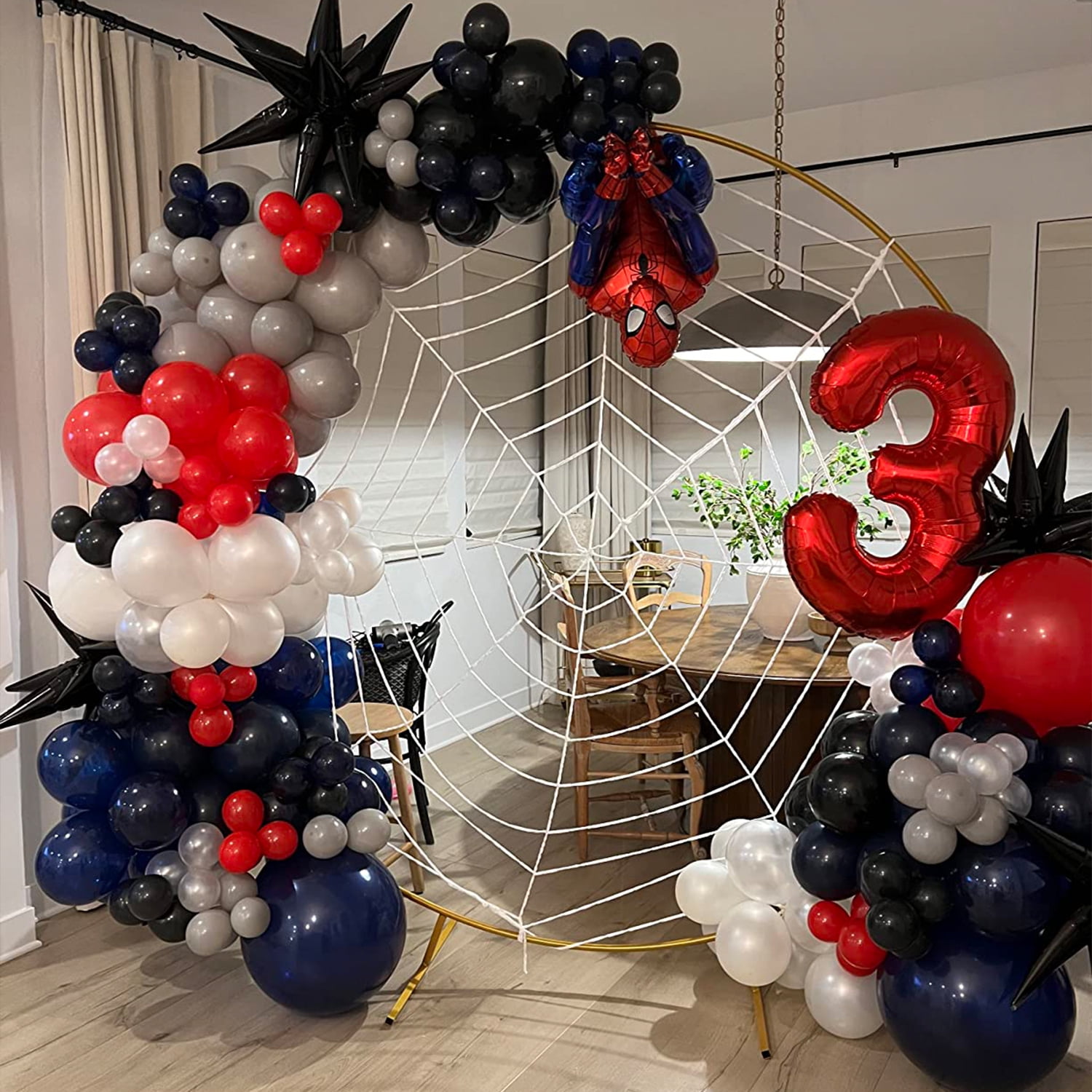 Beyondtrade 117pcs Balloon Garland Arch Kit for Party Backdrop Decoration (Blue, Black, Red, 117 Pieces) fg1x1