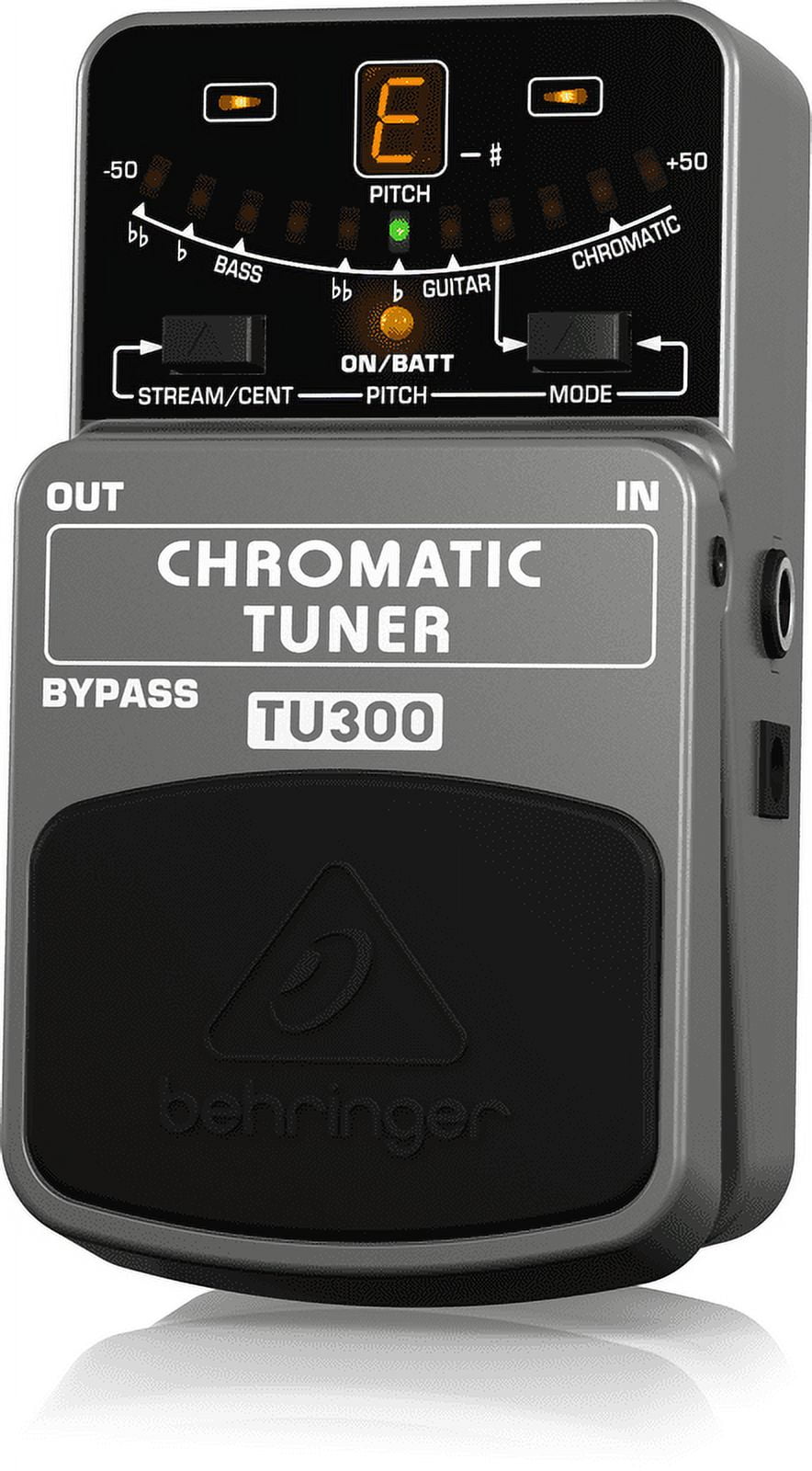 Behringer TU300 Chromatic Guitar and Bass Tuner Pedal (White, 1 Pack) i8p17
