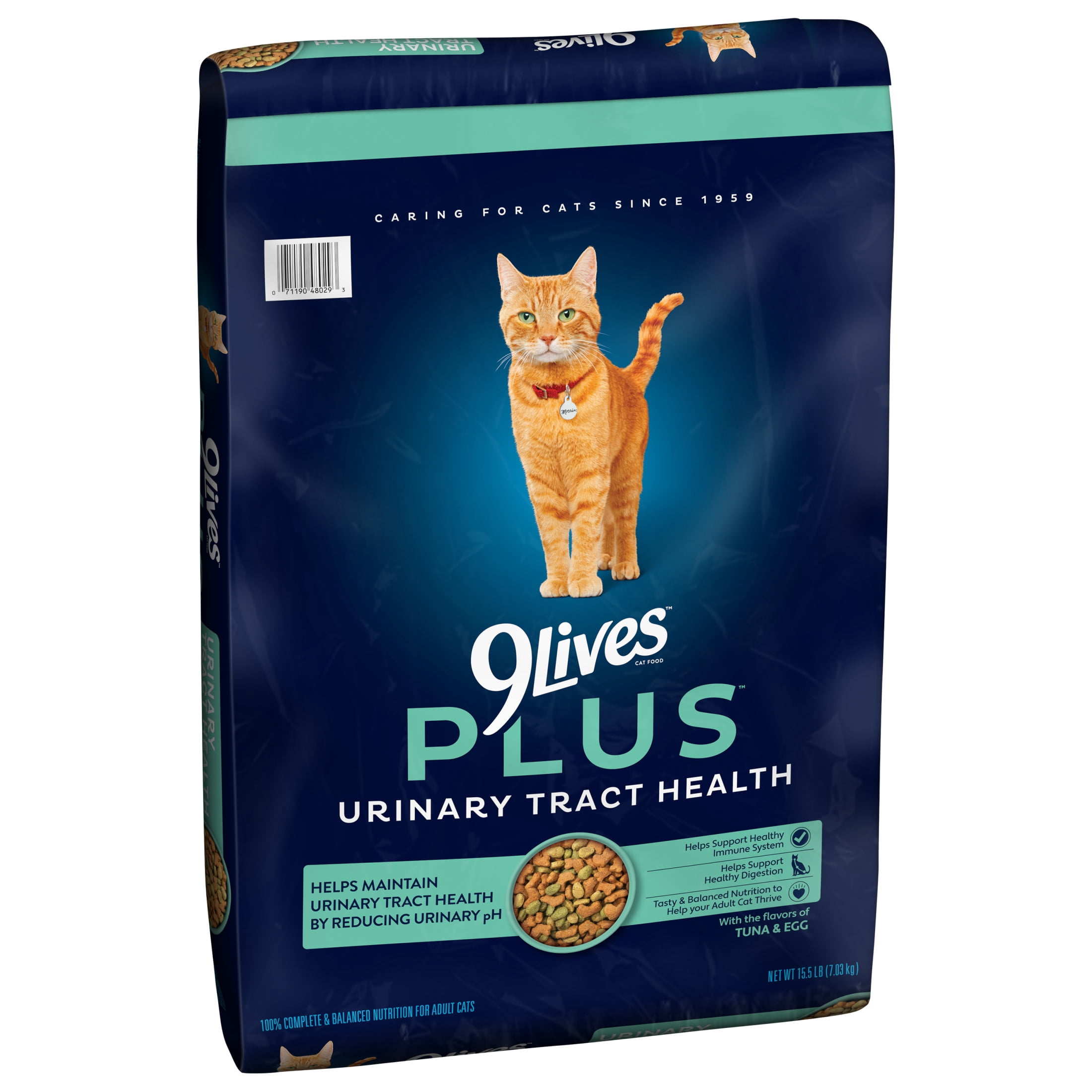9Lives PLUS Urinary Tract Health Dry Cat Food (Tuna & Egg Flavor, 15.5 lb) 4smxb