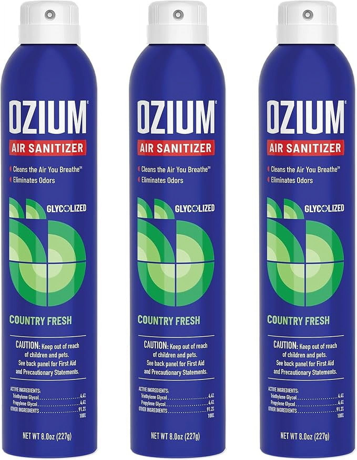 Ozium Air Sanitizer and Odor Eliminator Spray, Country Fresh (3 Pack, 8 oz) i2kp2