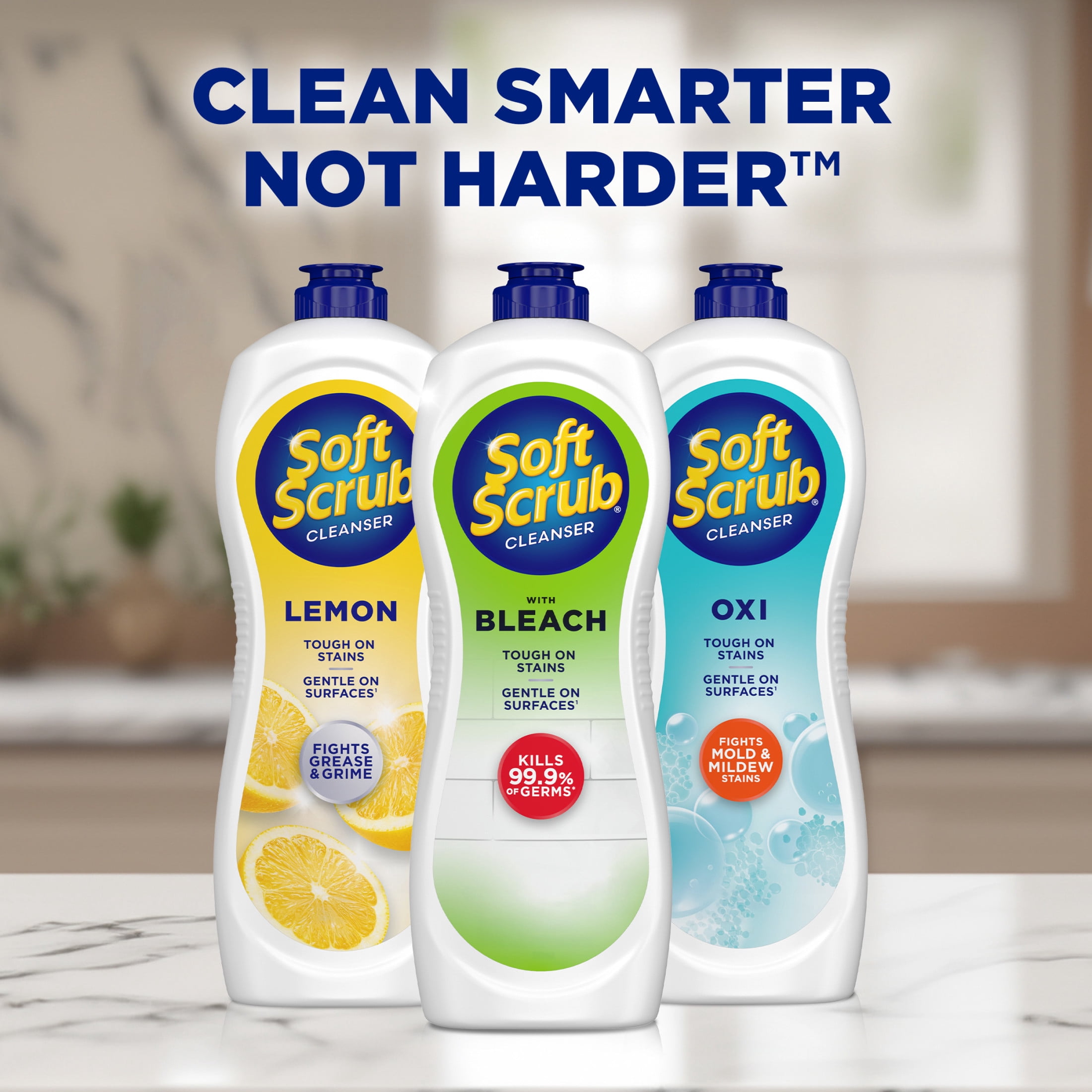 Soft Scrub Cleanser with Bleach, Multi-Surface Bathroom and Kitchen Cleaner (24 oz) wso52