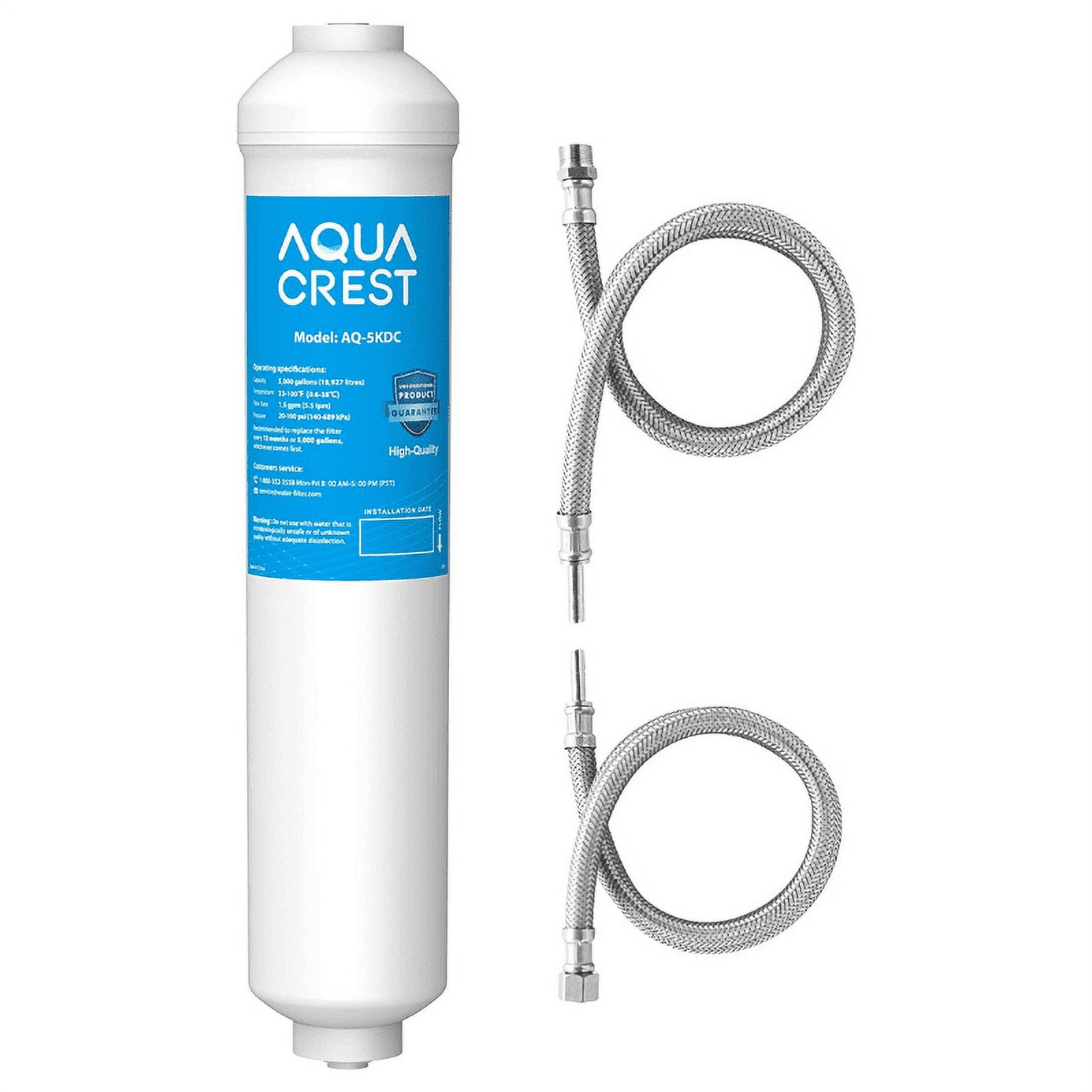 Aqua Crest 5KDC Under Sink Water Filtration System, Direct Connect Filter with 5,000 Gallon Capacity (1 Pack) jax3l