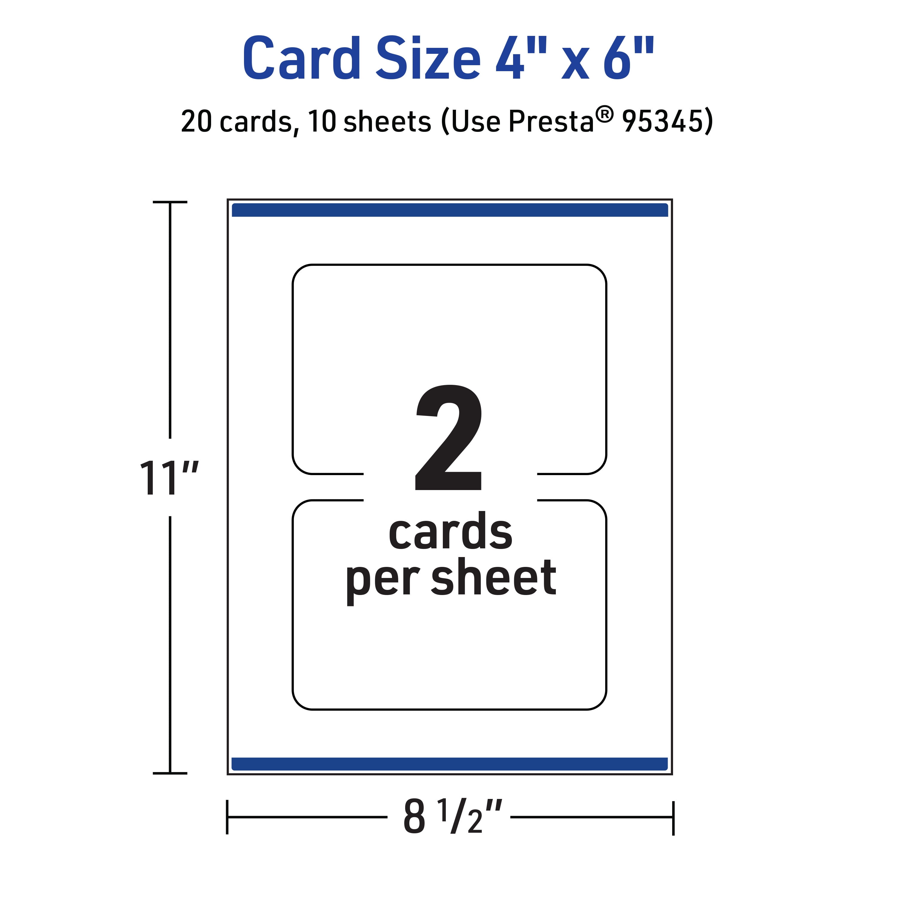 Avery Printable Cards with Rounded Corners (Matte White, 4 in x 6 in, 20 Count) qlv1c - Image 5