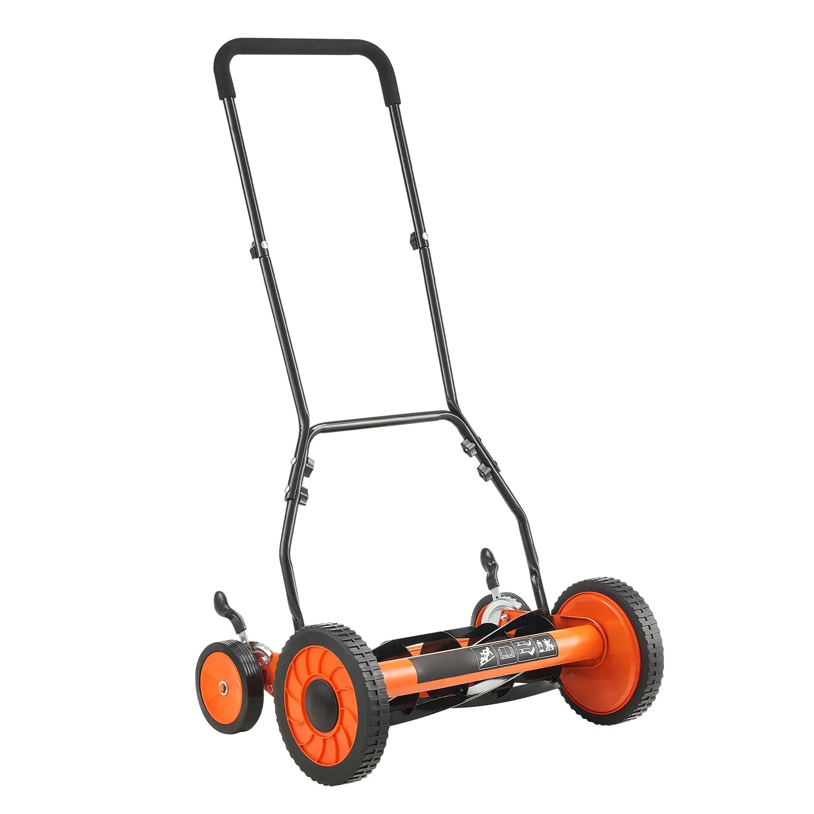 Generic Push Reel Lawn Mower, 5-Blade Manual Walk-Behind Mower with Grass Catcher Bag (Green, 18 in) w1hda
