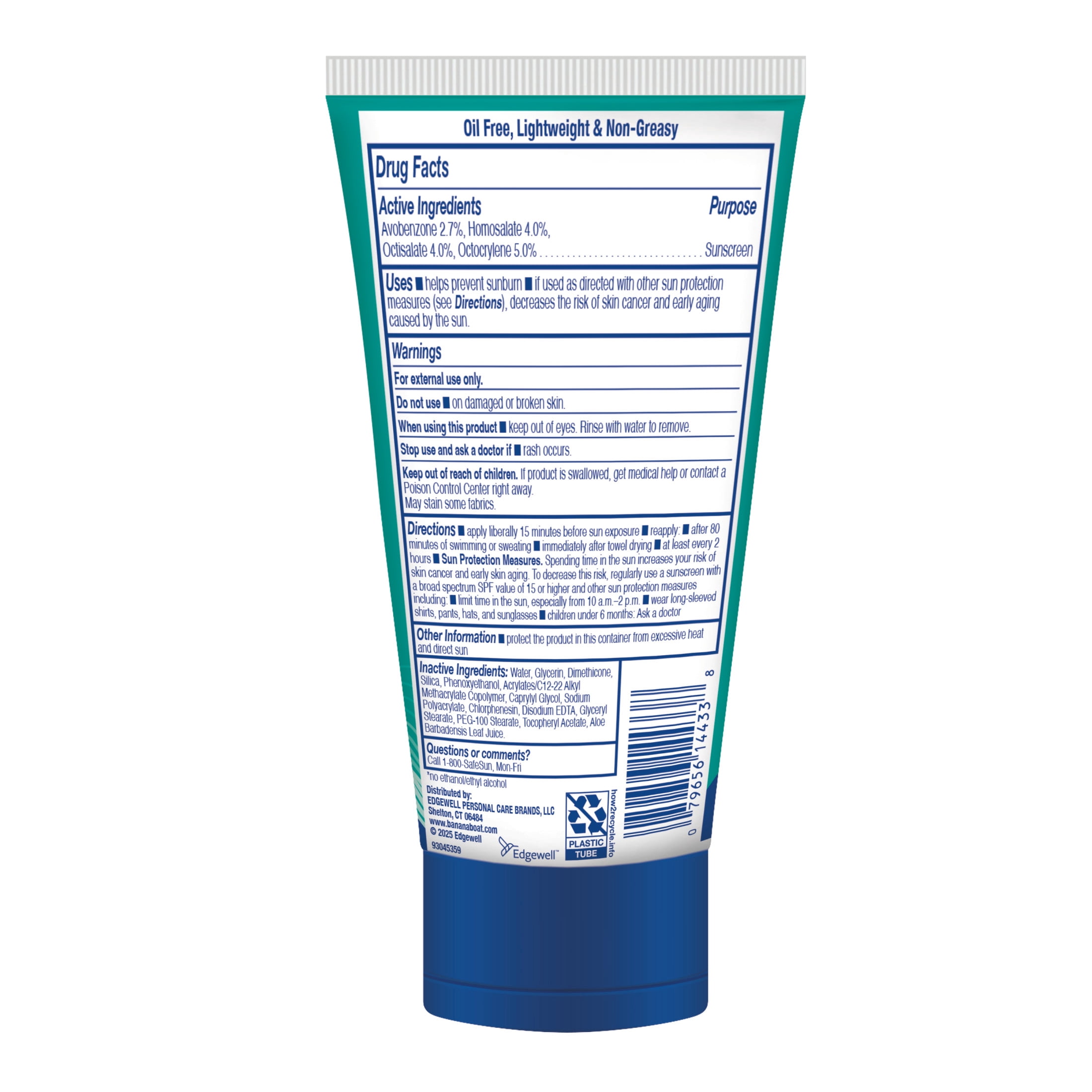 Banana Boat Sheer Sensitive Face Sunscreen Lotion, SPF 50 Broad Spectrum Protection (White, 3 fl oz) oejv9