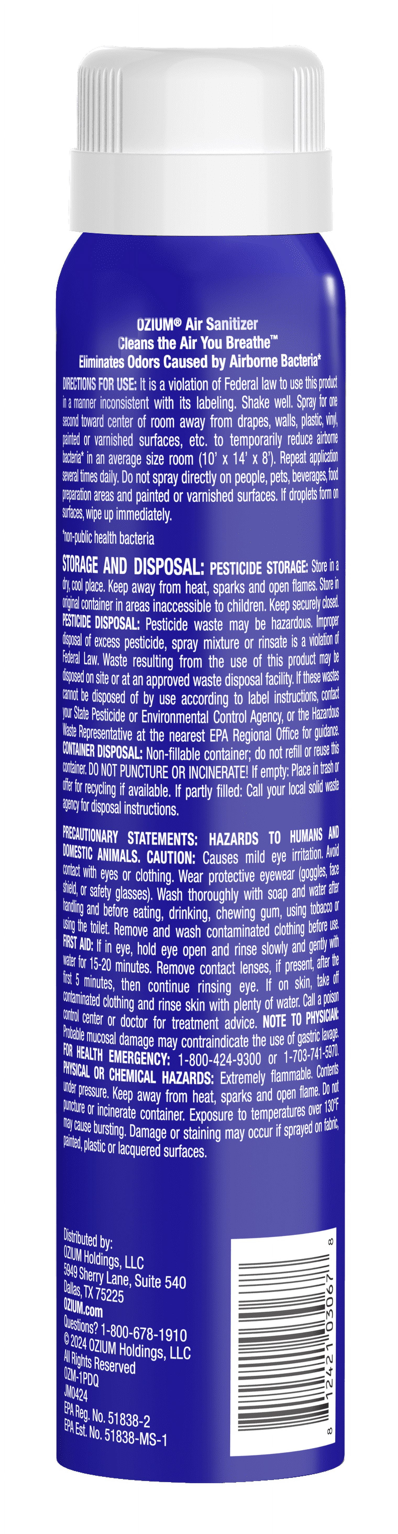 Ozium Air Sanitizer Spray, Original Scent, Odor Eliminator (6 Pack, 8 oz) timhe