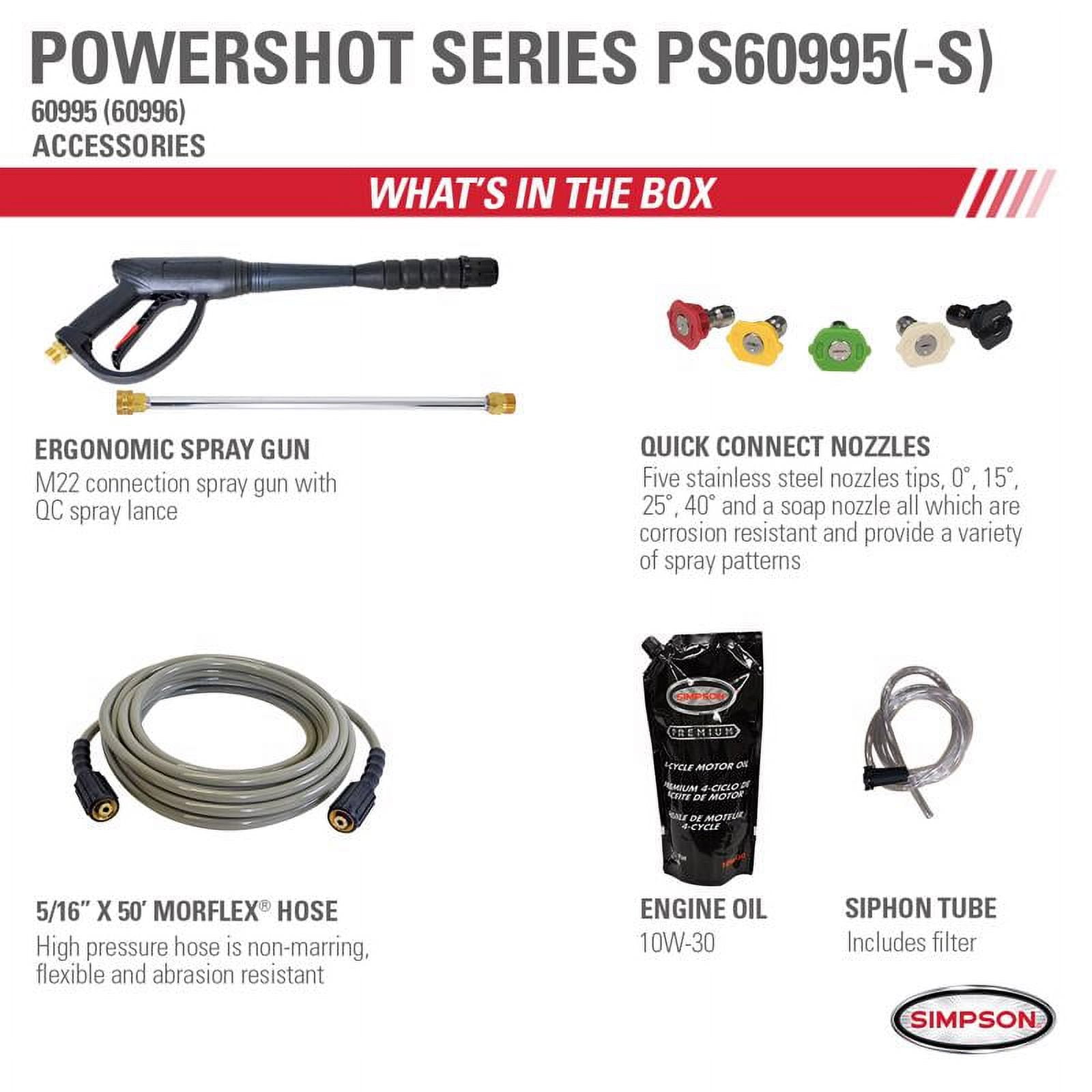 Simpson Gas Pressure Washer 3600 PSI Heavy-Duty Cleaning Power (3600 PSI) n167i