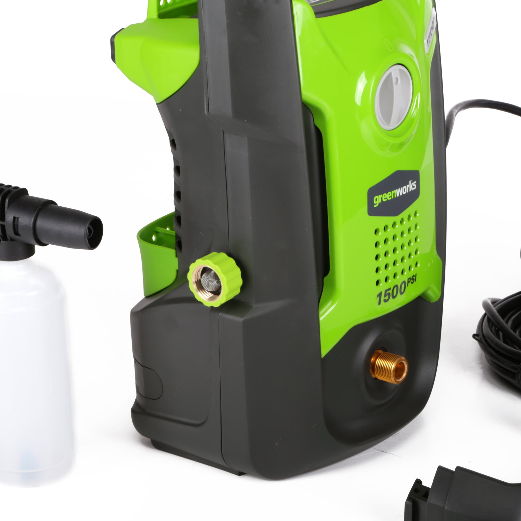 Greenworks 13 Amp 1500 PSI Electric Pressure Washer with Soap Applicator (1.2 GPM, 20 ft Hose) gwypi