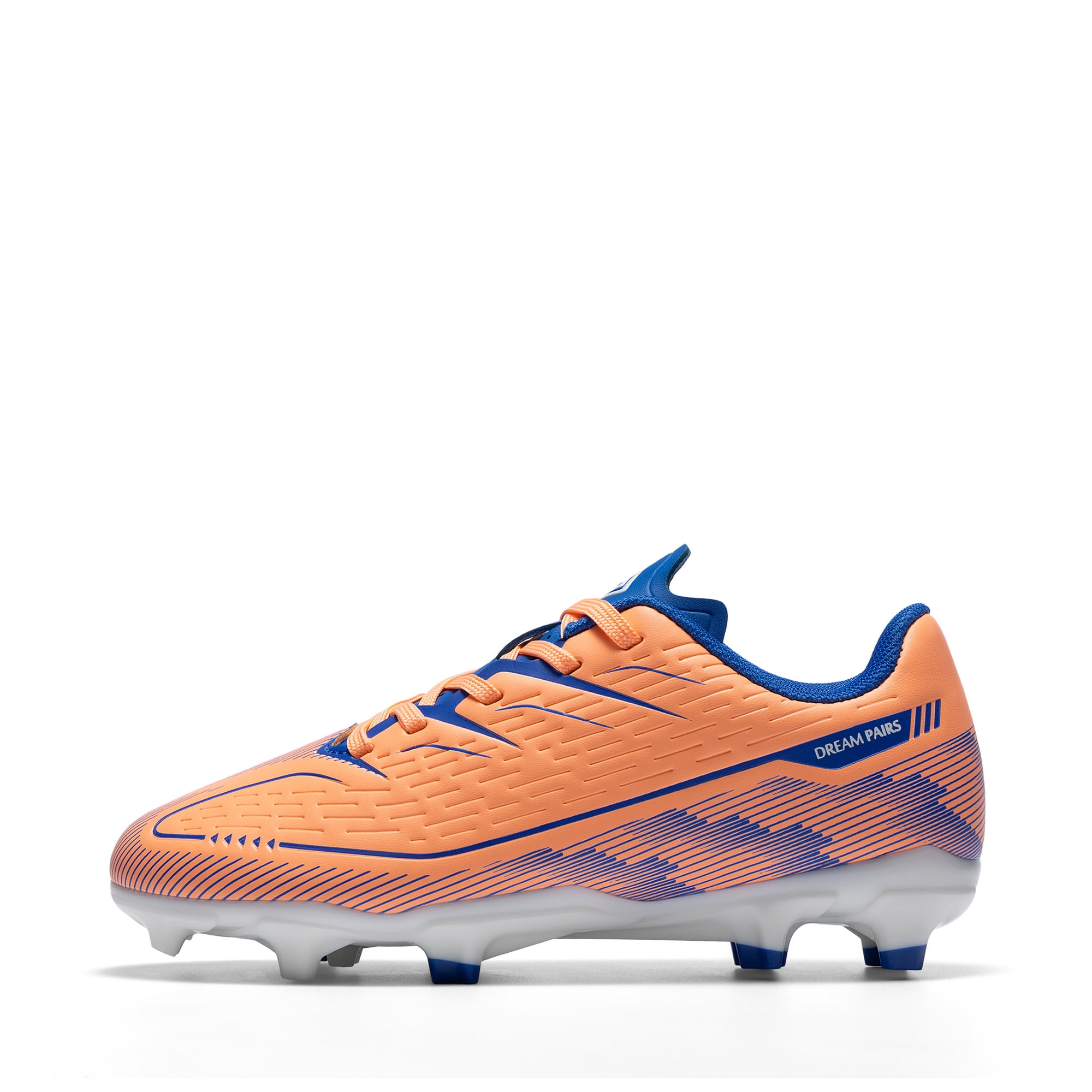 Dream Pairs Kids Multi Ground Soccer Cleats Athletic Football Shoes (Orange, 13 US Little Kid) uoocw
