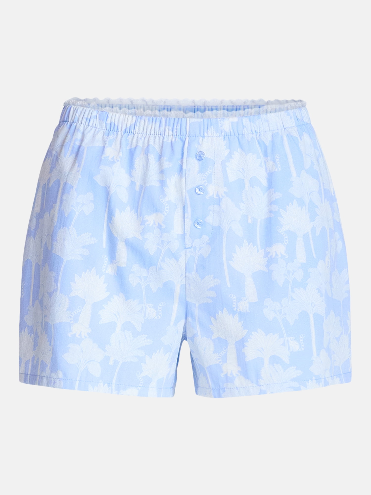 Joyspun Women's Woven Poplin Sleep Shorts (Blue, XS) v9ha6