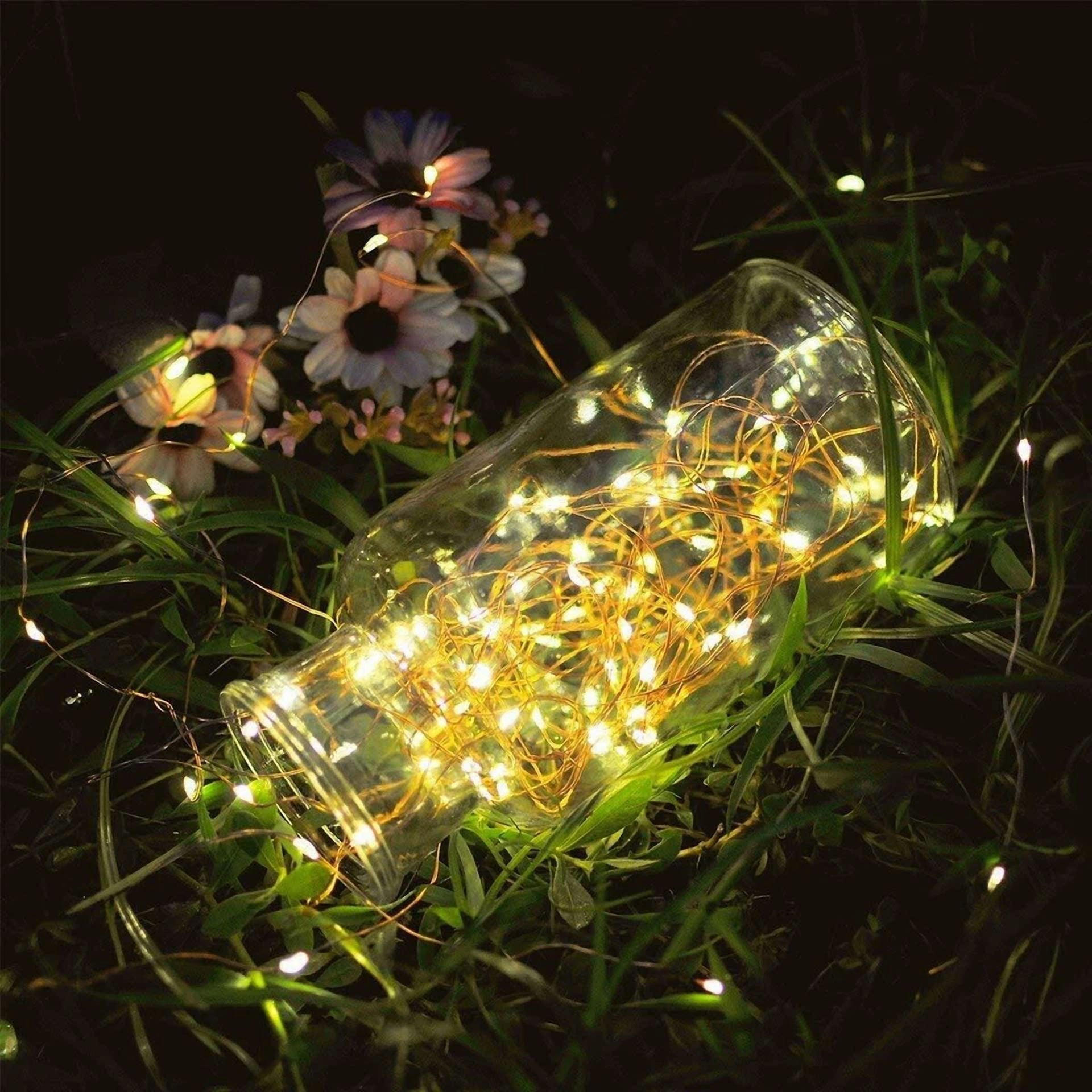YANI LED Fairy String Lights, Warm White Decorative Lighting with Timer (6 ft) kclkg