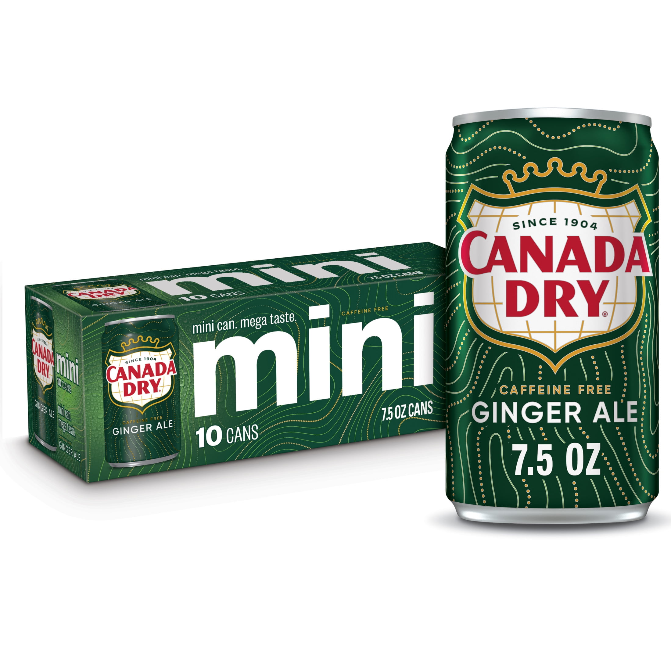 Canada Dry Caffeine Free Ginger Ale Soda (7.5 fl oz, 10 Pack) oo4k1