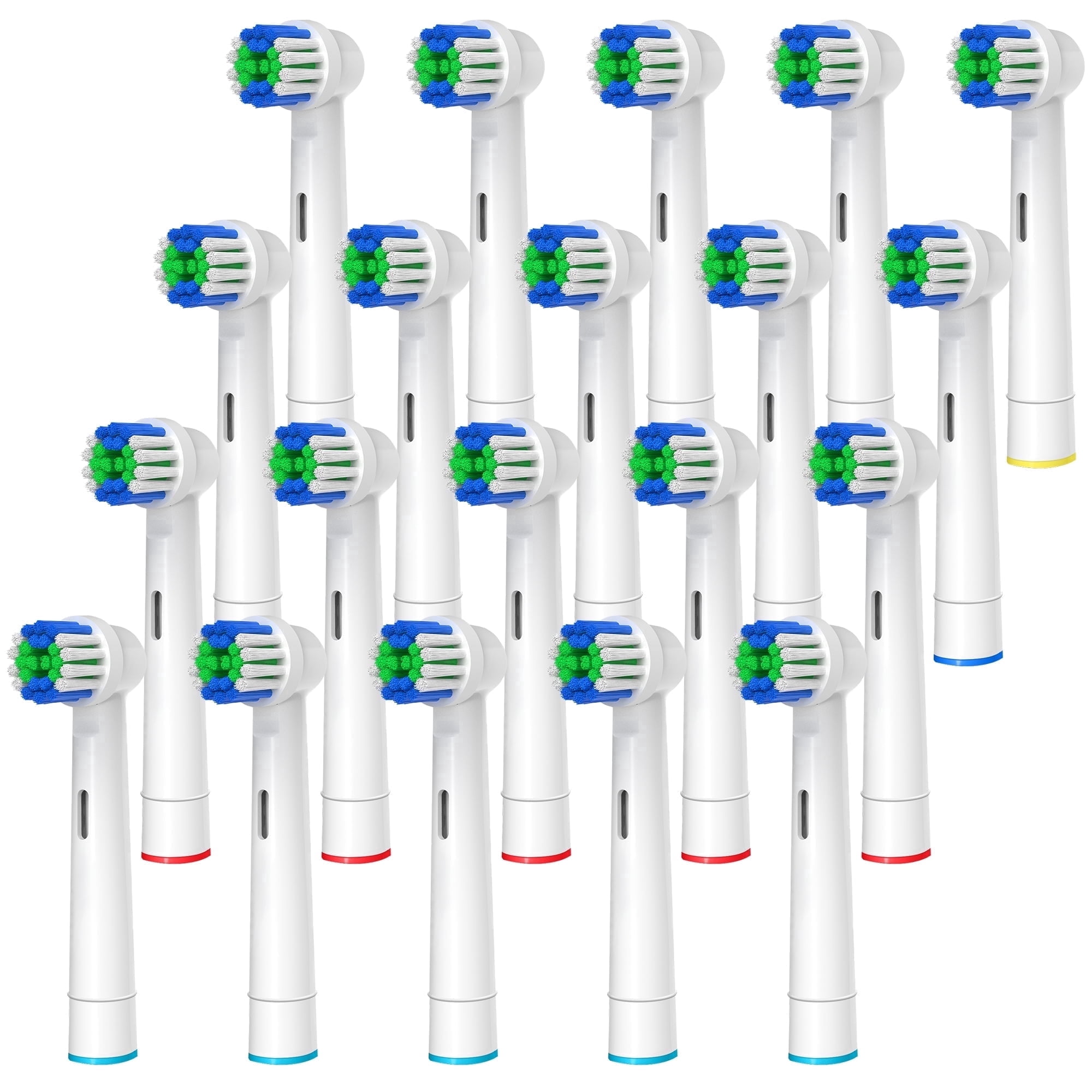 GENKENT Replacement Toothbrush Heads Compatible with Oral-B Braun, Precision Clean Electric Toothbrush Refills (Brown, 20 Pack) t0qa6